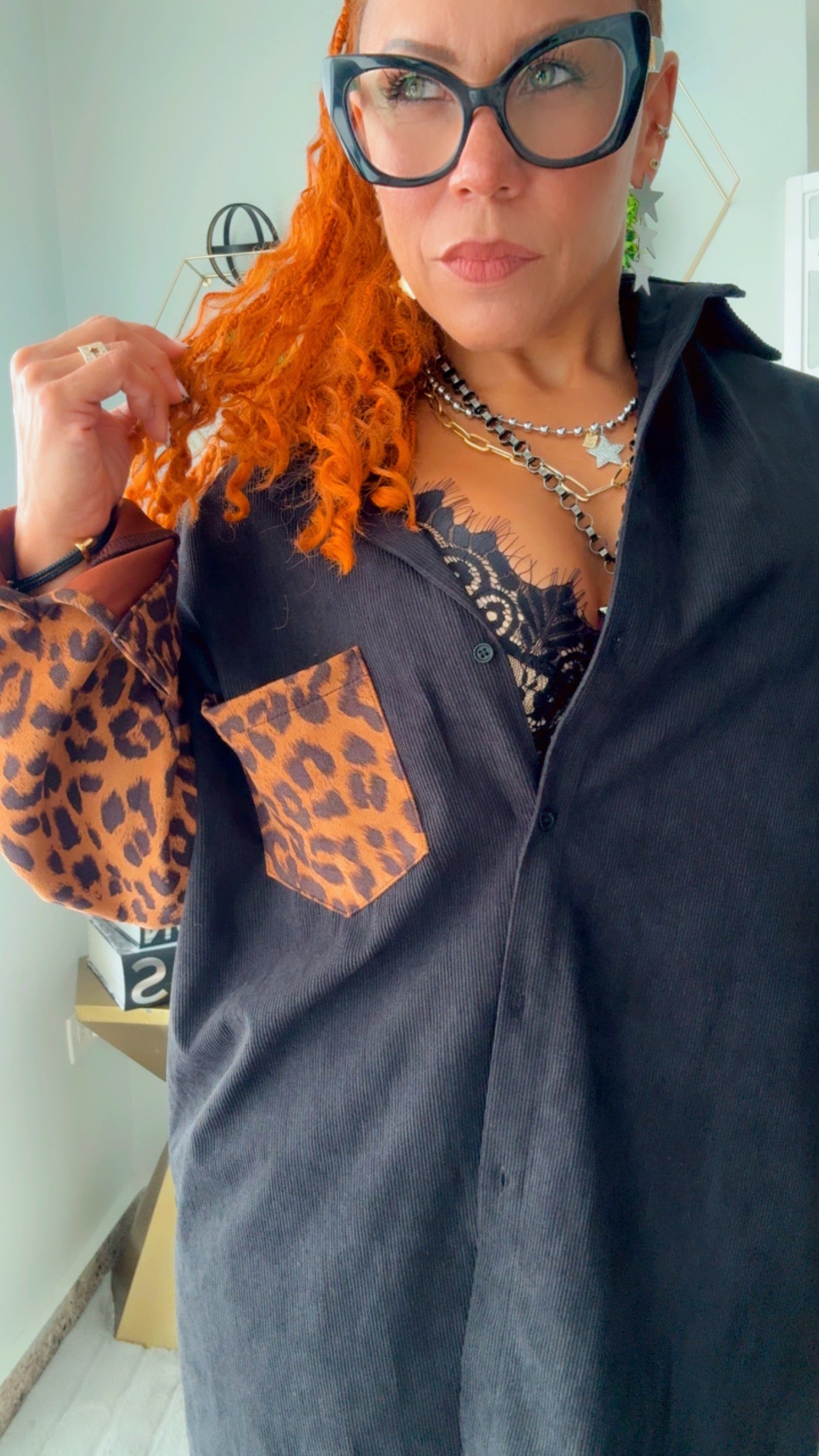 Leopard Corduroy Set