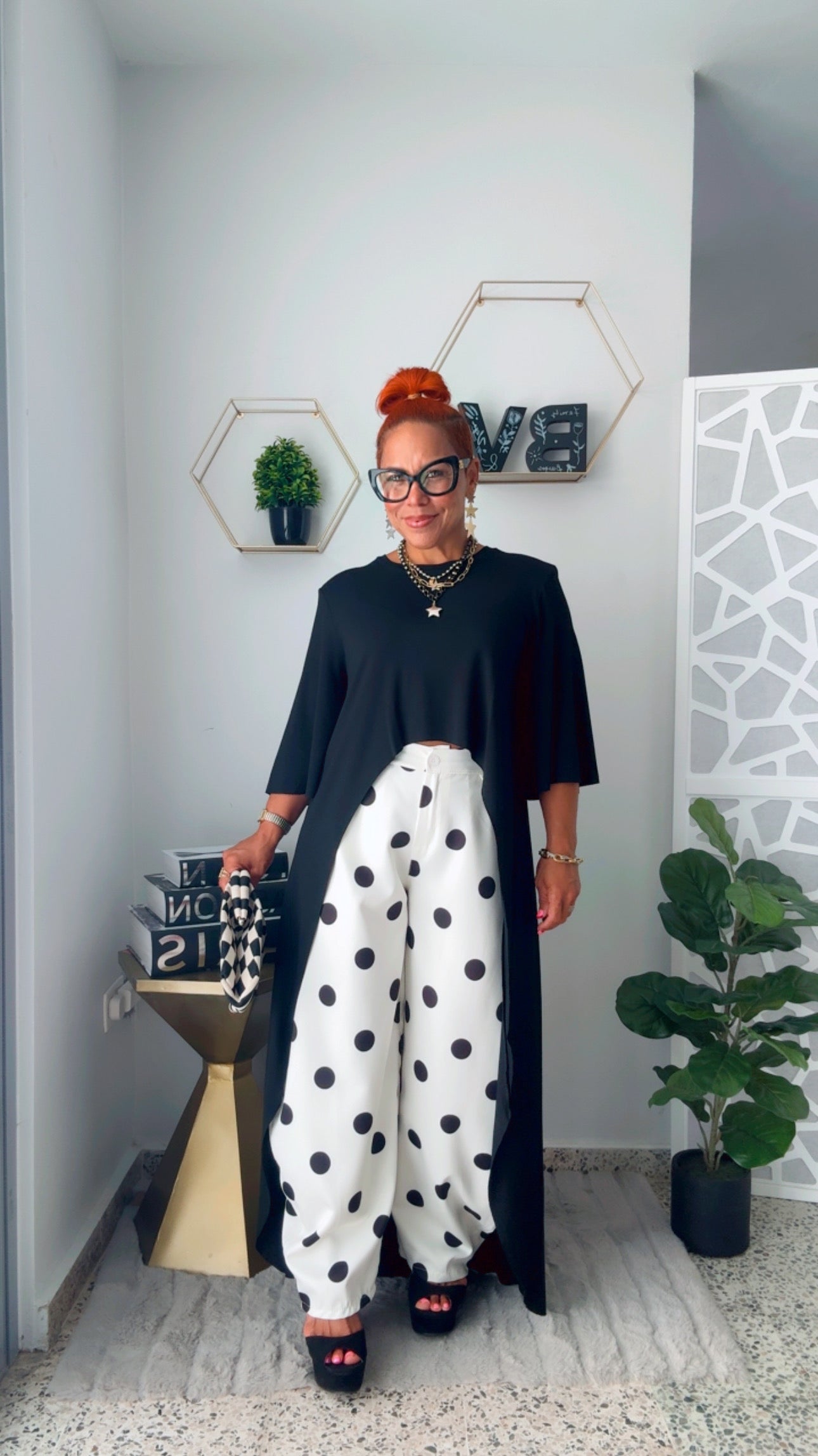 Black & White Jumbo Polka Dots Pant