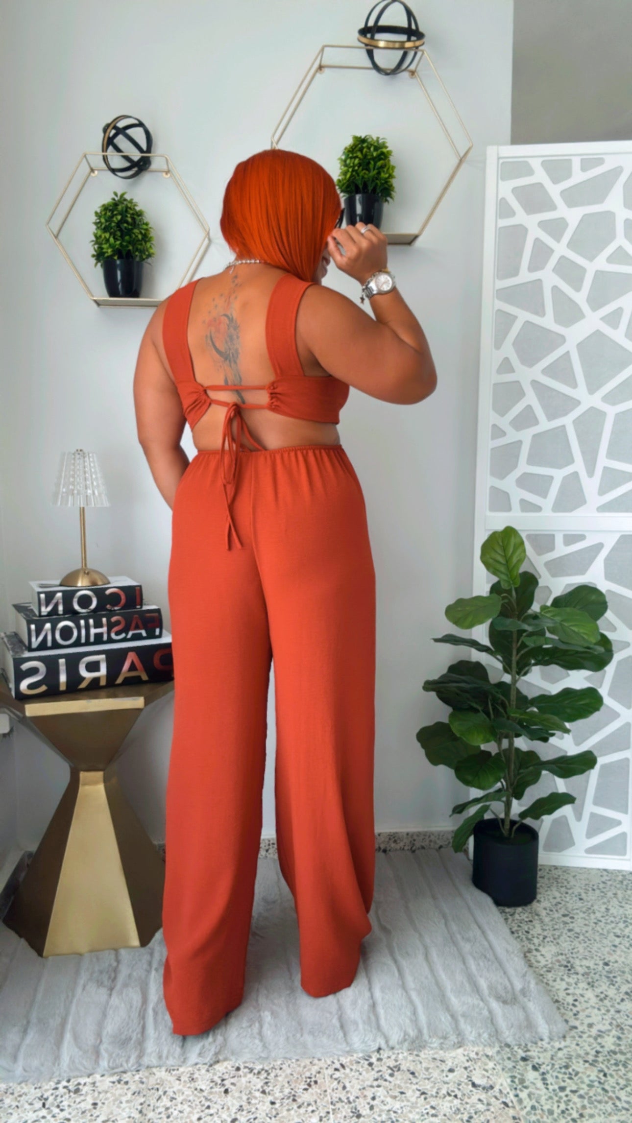 Terracota Cut-Out Jumpsuit