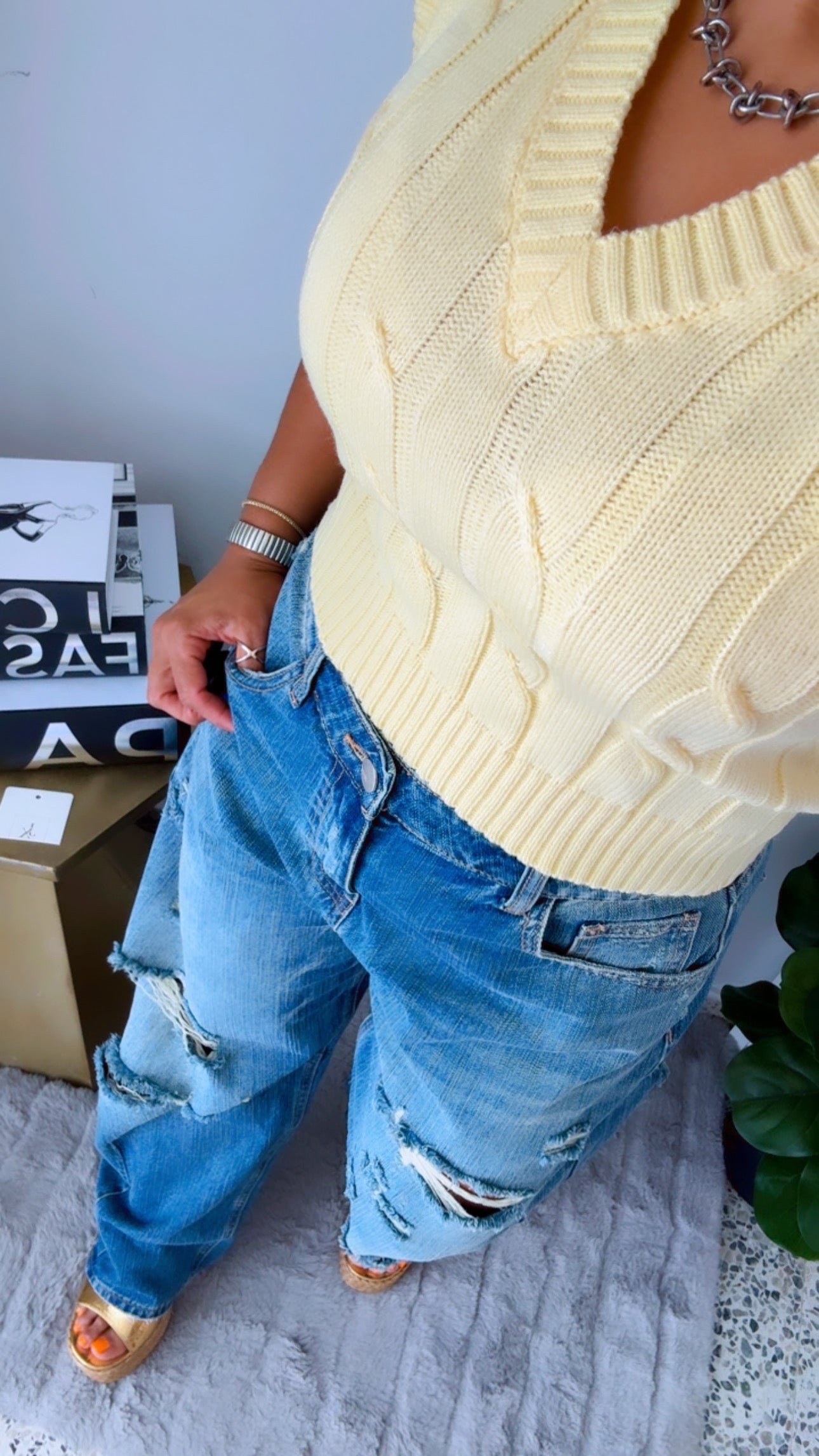 Lemon Sweater Vest