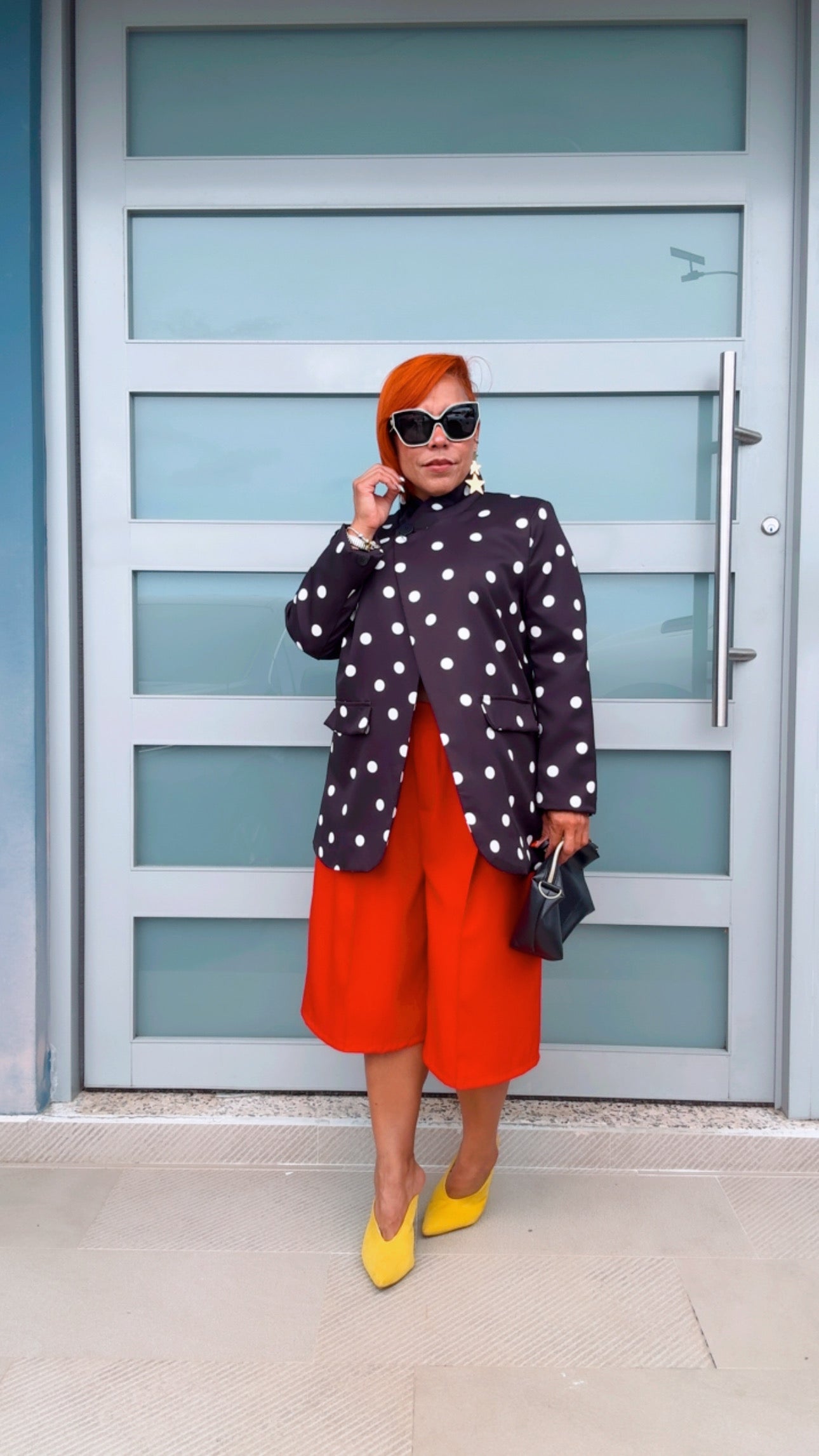 Black & White Jumbo Polka Dots Blazer