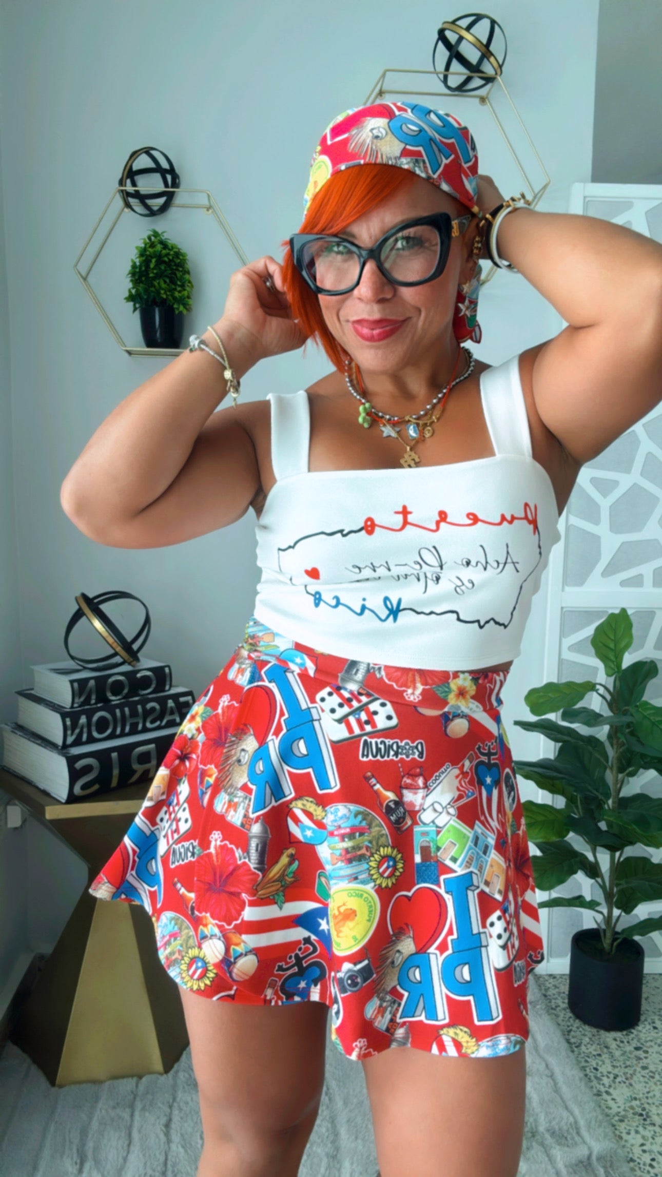 PR π΅π· Inspo - Red Mini Skirt (Short Inside)