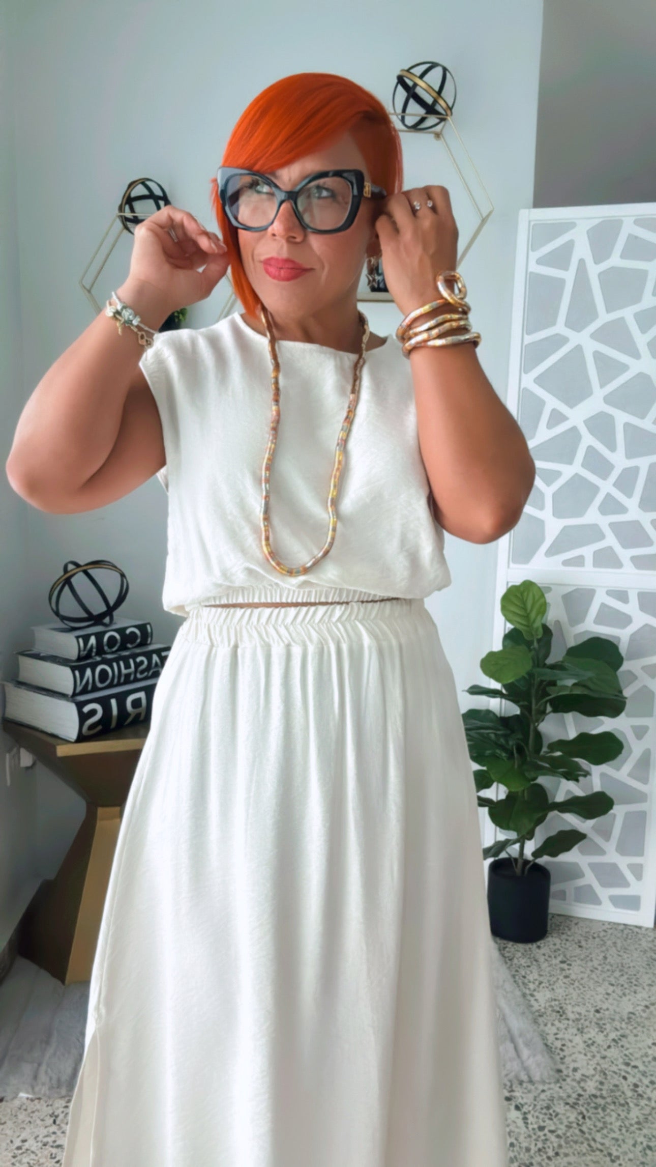 Sunset Skirt Set - Beige