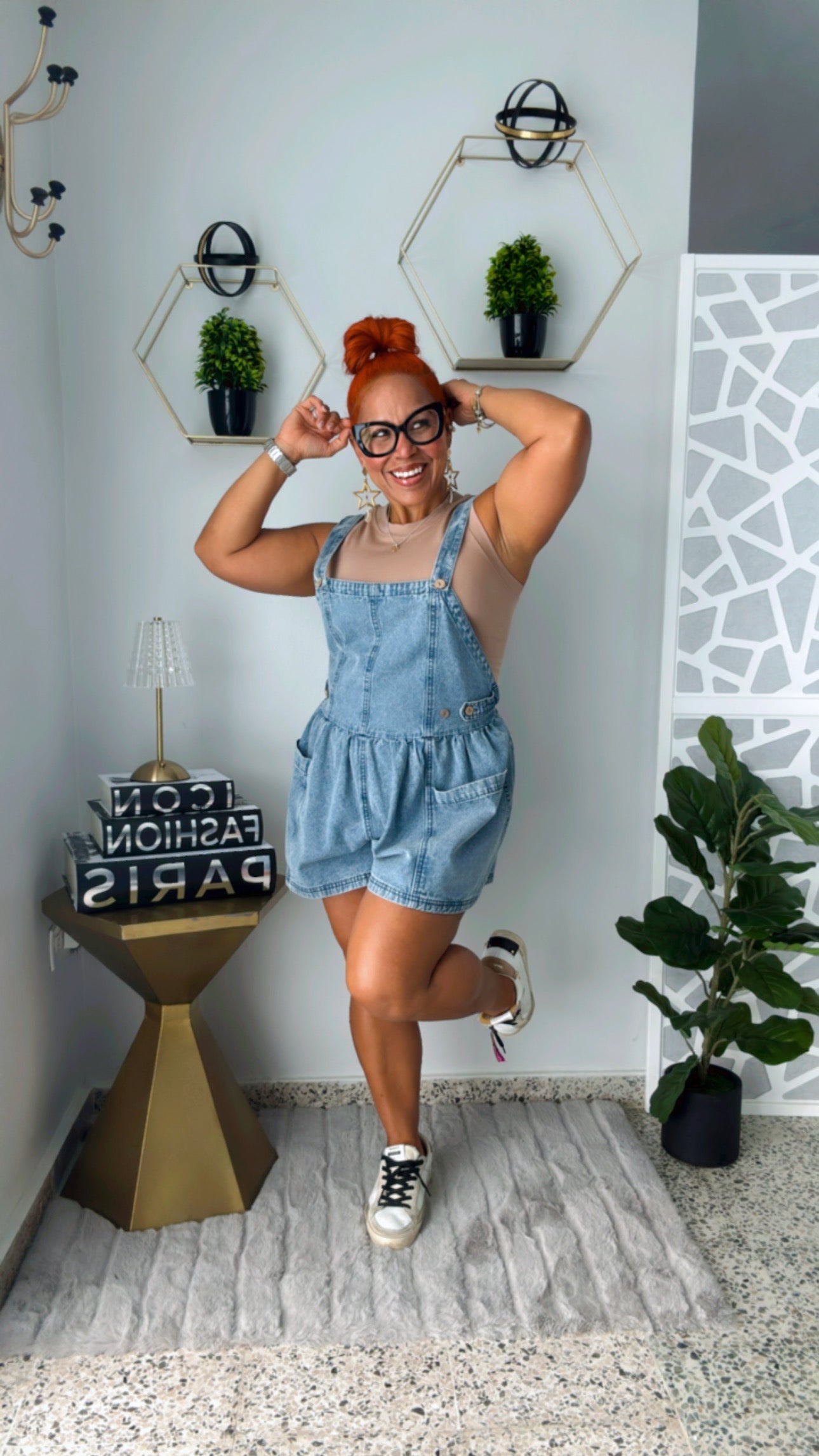 Crossback Romper Denim