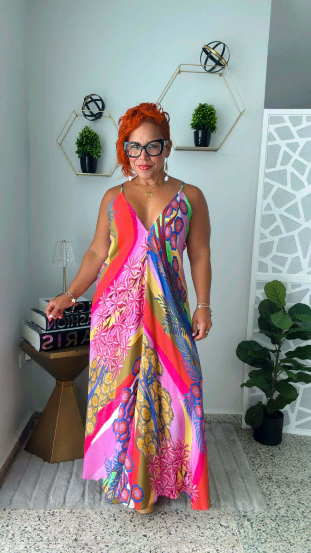 Tropical 🌴Backless Maxi Dress