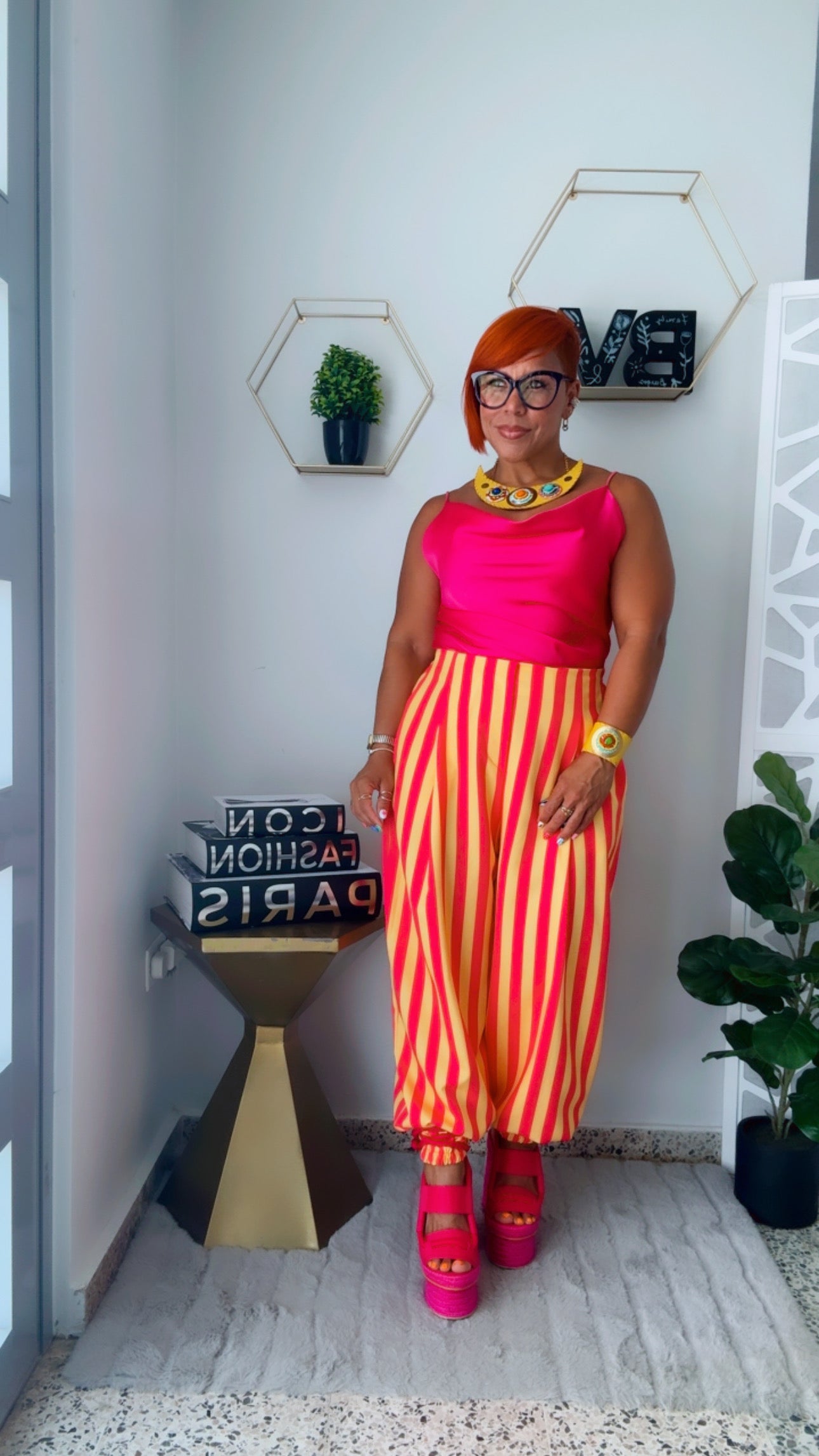 Tropical Stripe Pants
