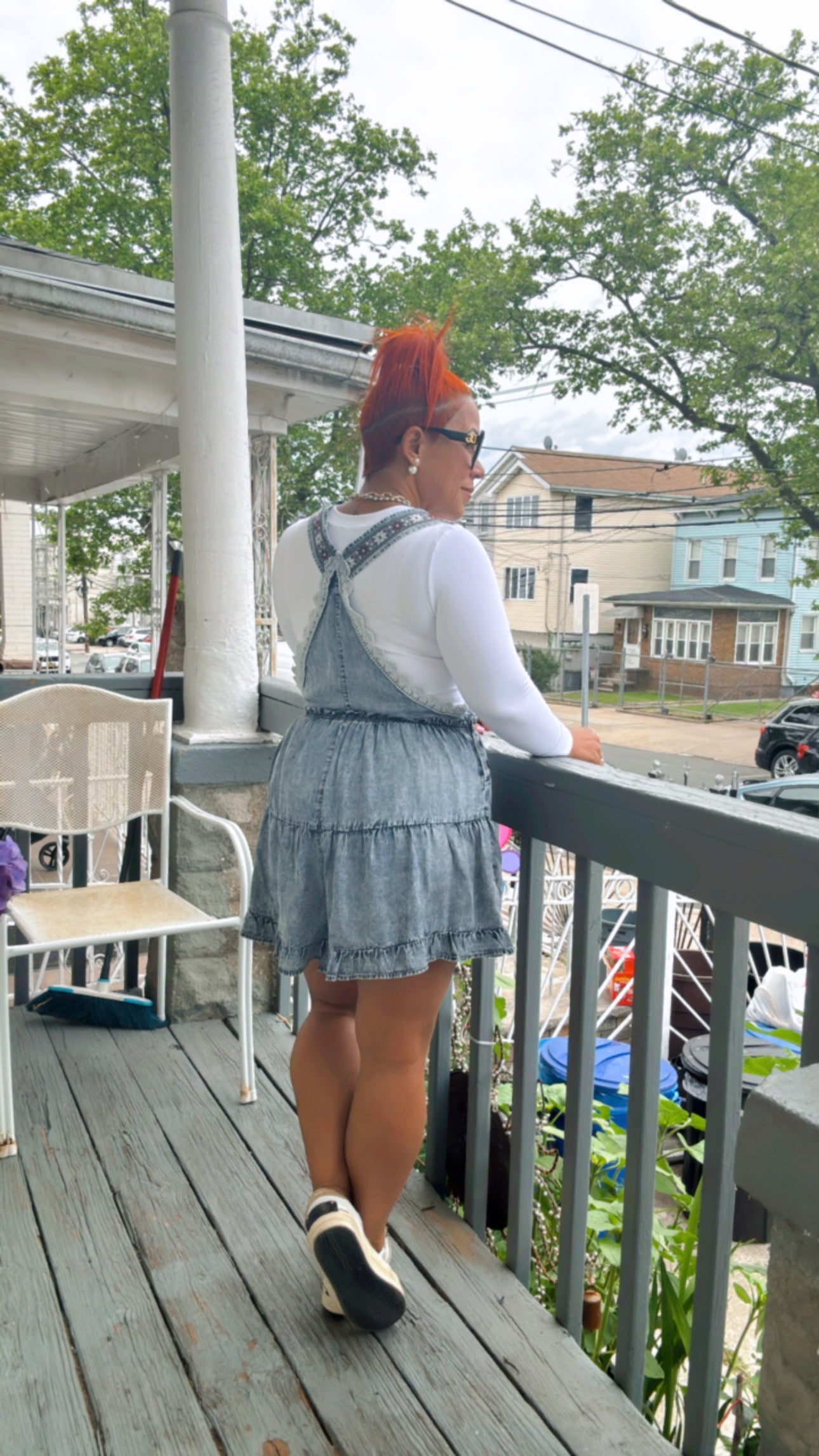 Denim Wide Leg Romper