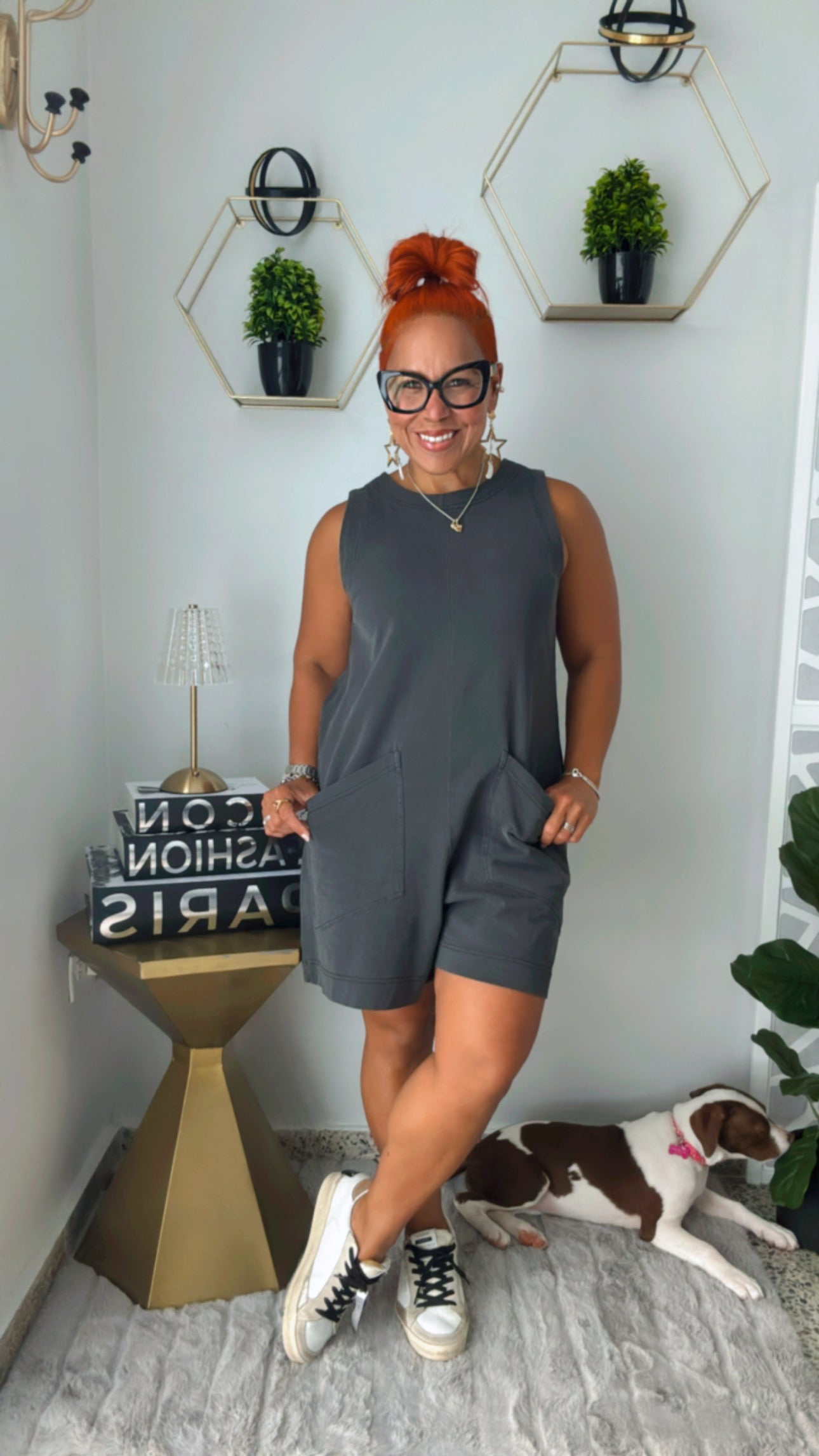 Oversized Grey Romper