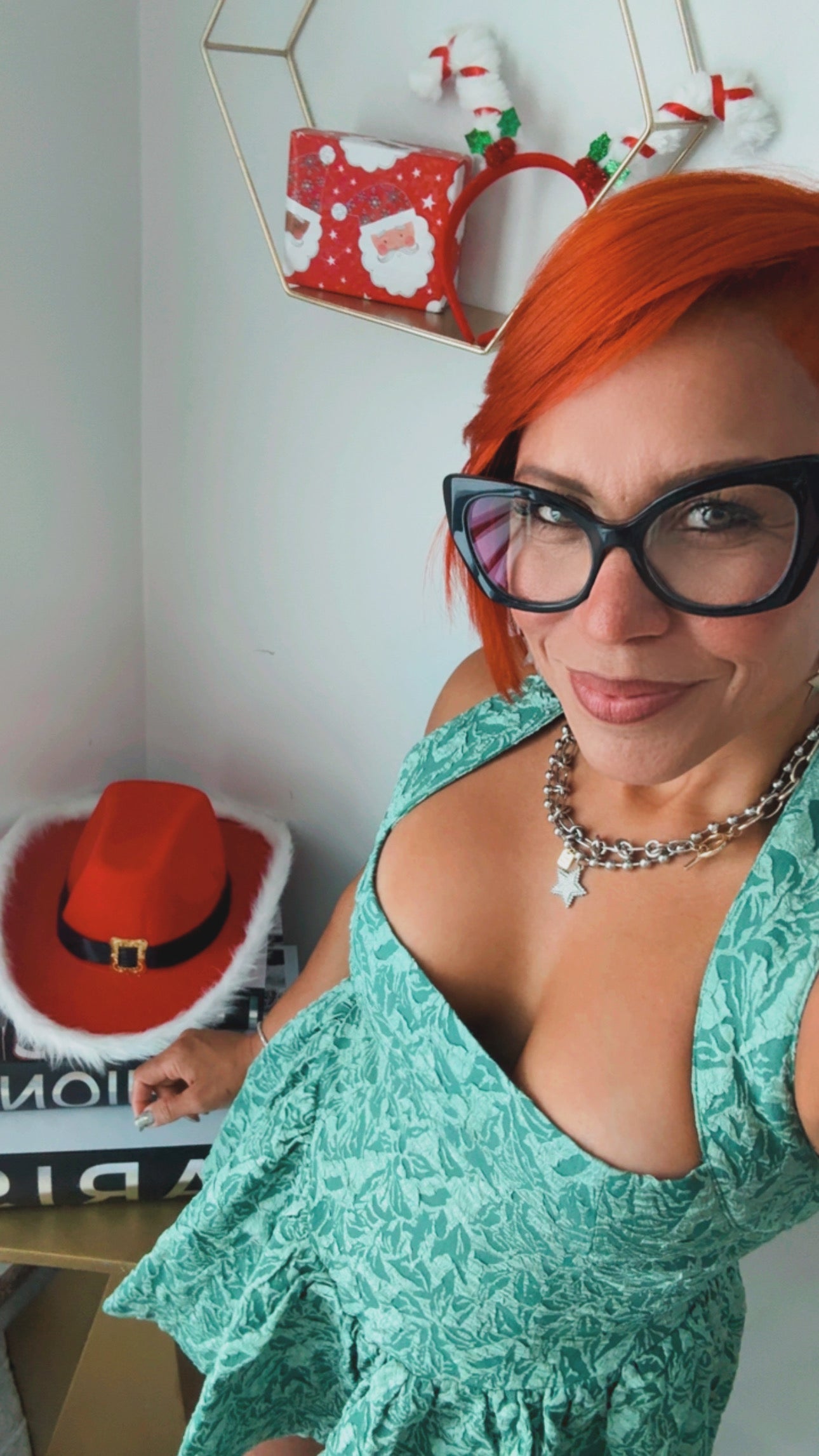 Princess in Green Mini Dress