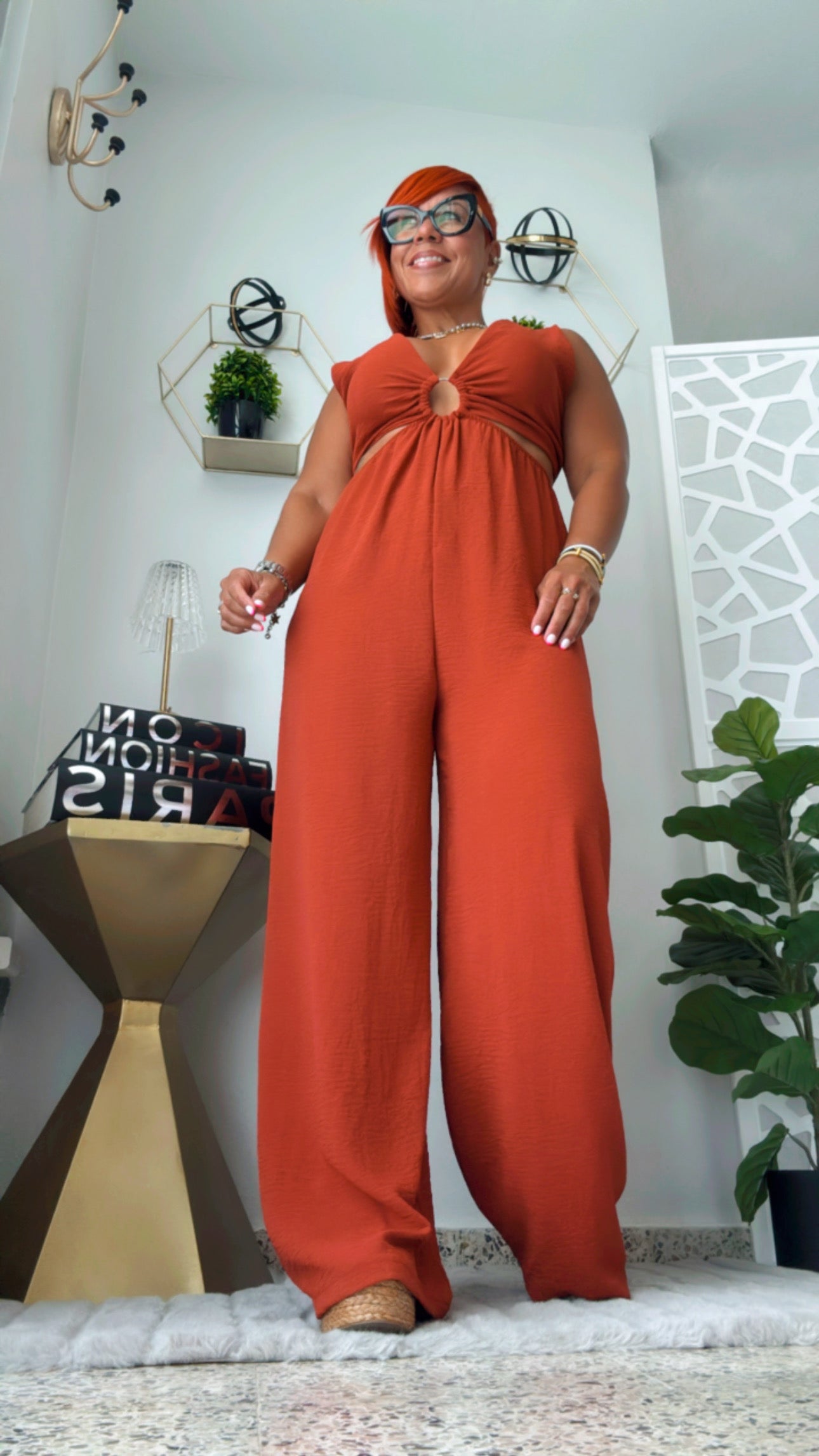 Terracota Cut-Out Jumpsuit