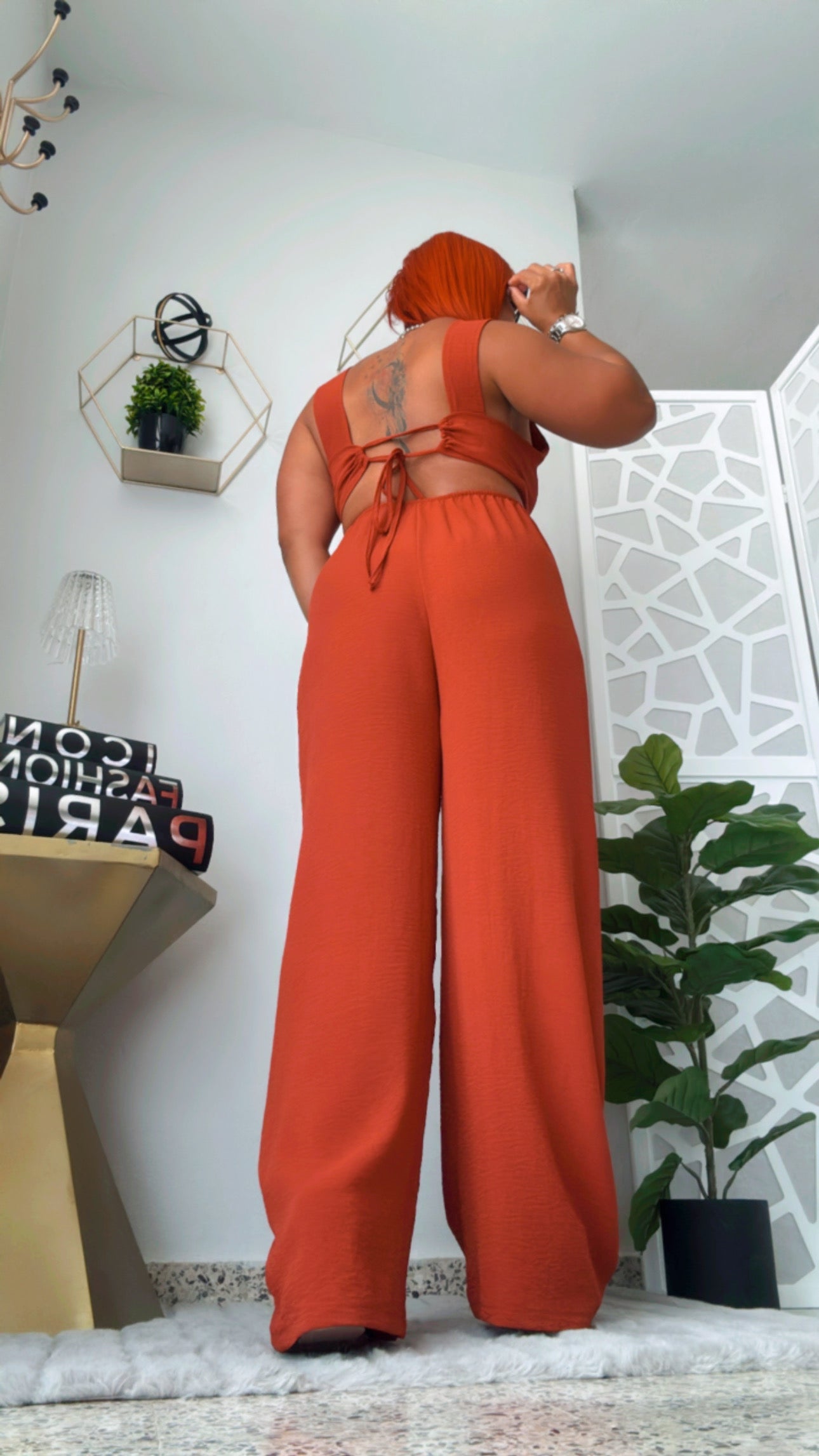 Terracota Cut-Out Jumpsuit