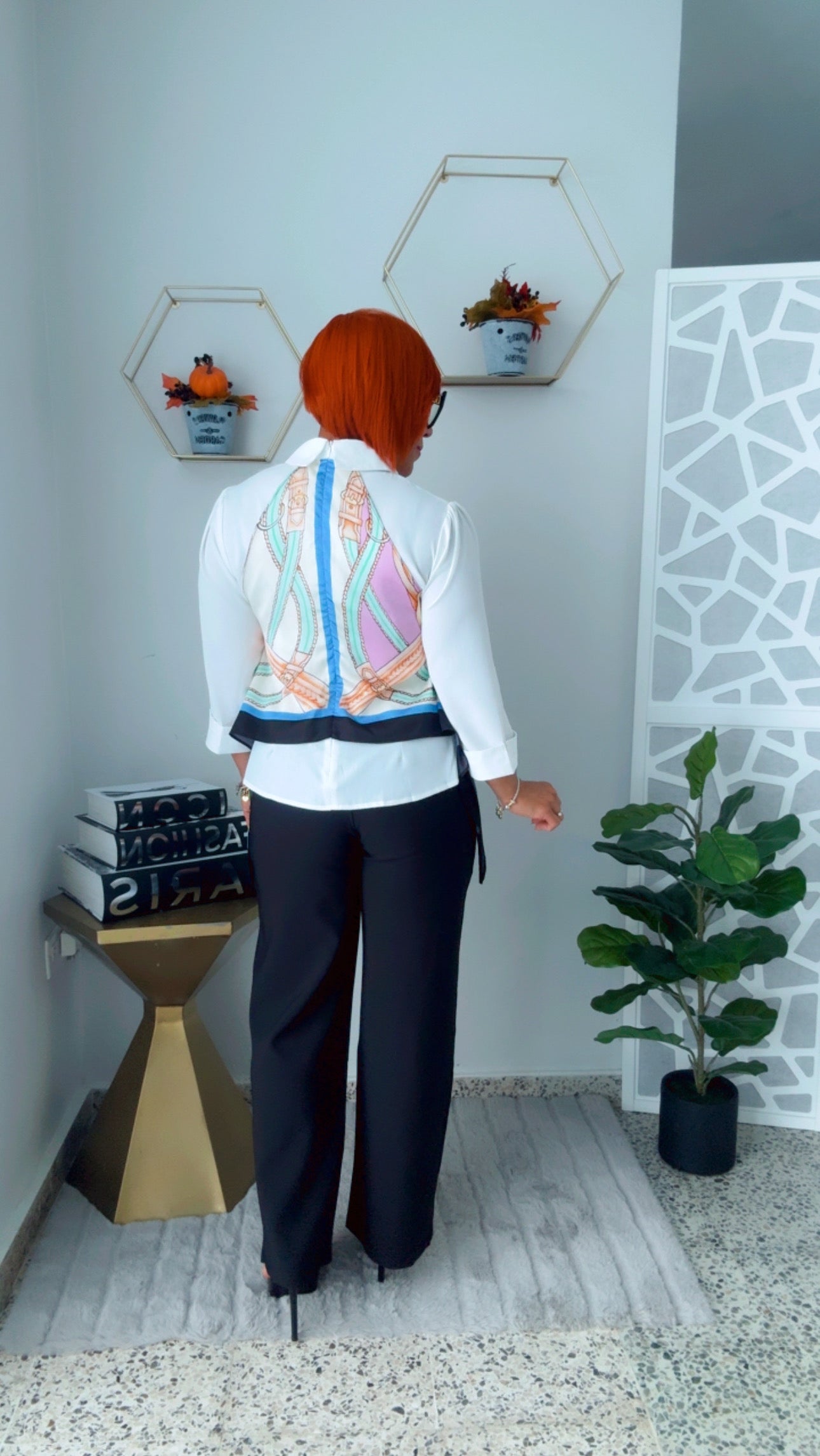 High Waist Elastic Black Pant