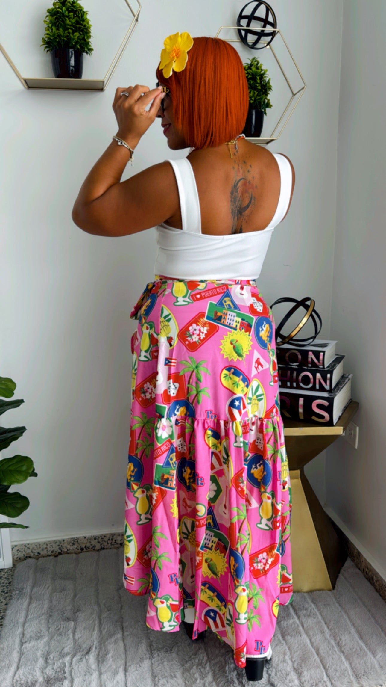 PR INSPO - Pink Wrap Around Skirt