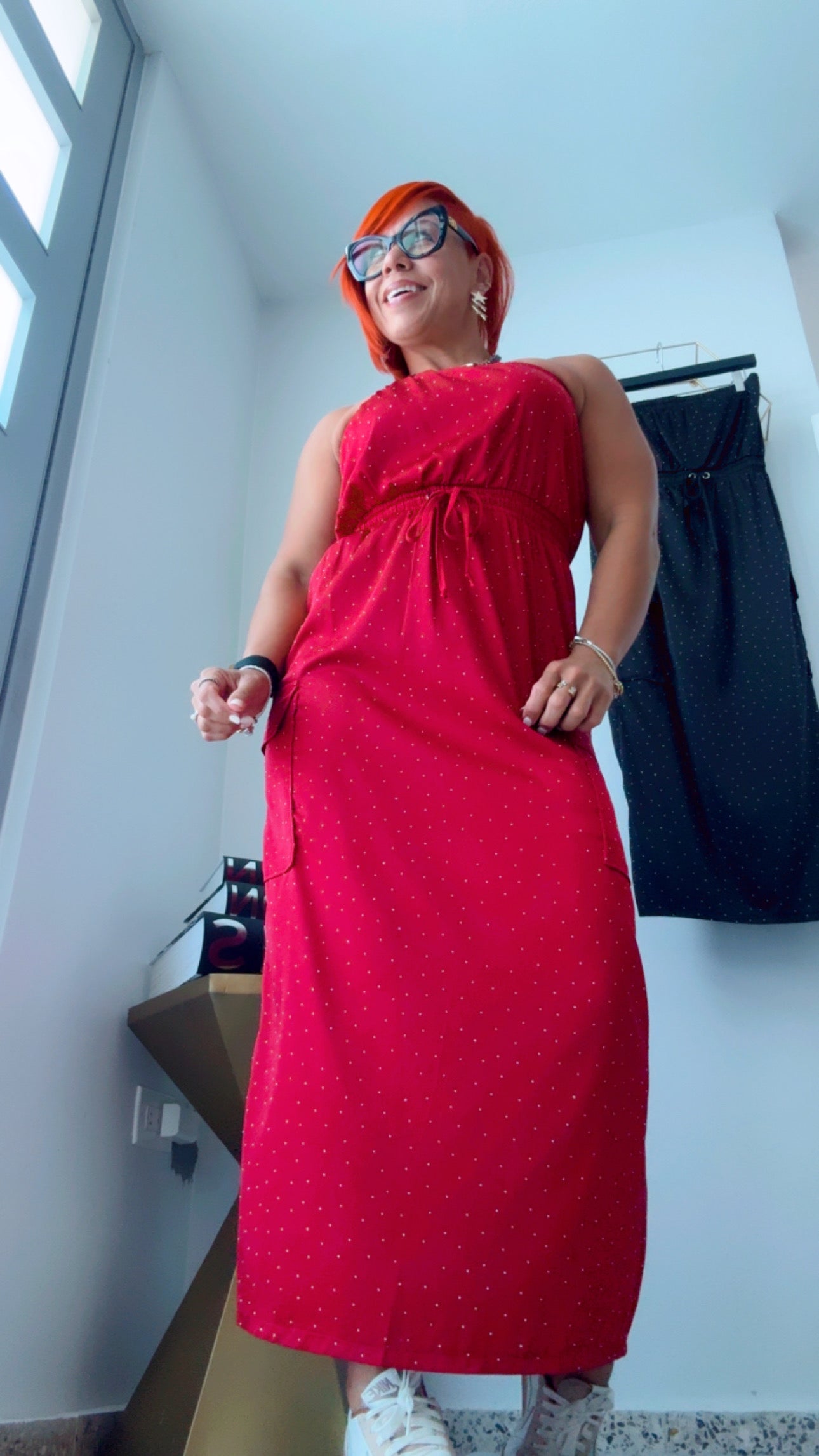 Burgundy Strapless Dress