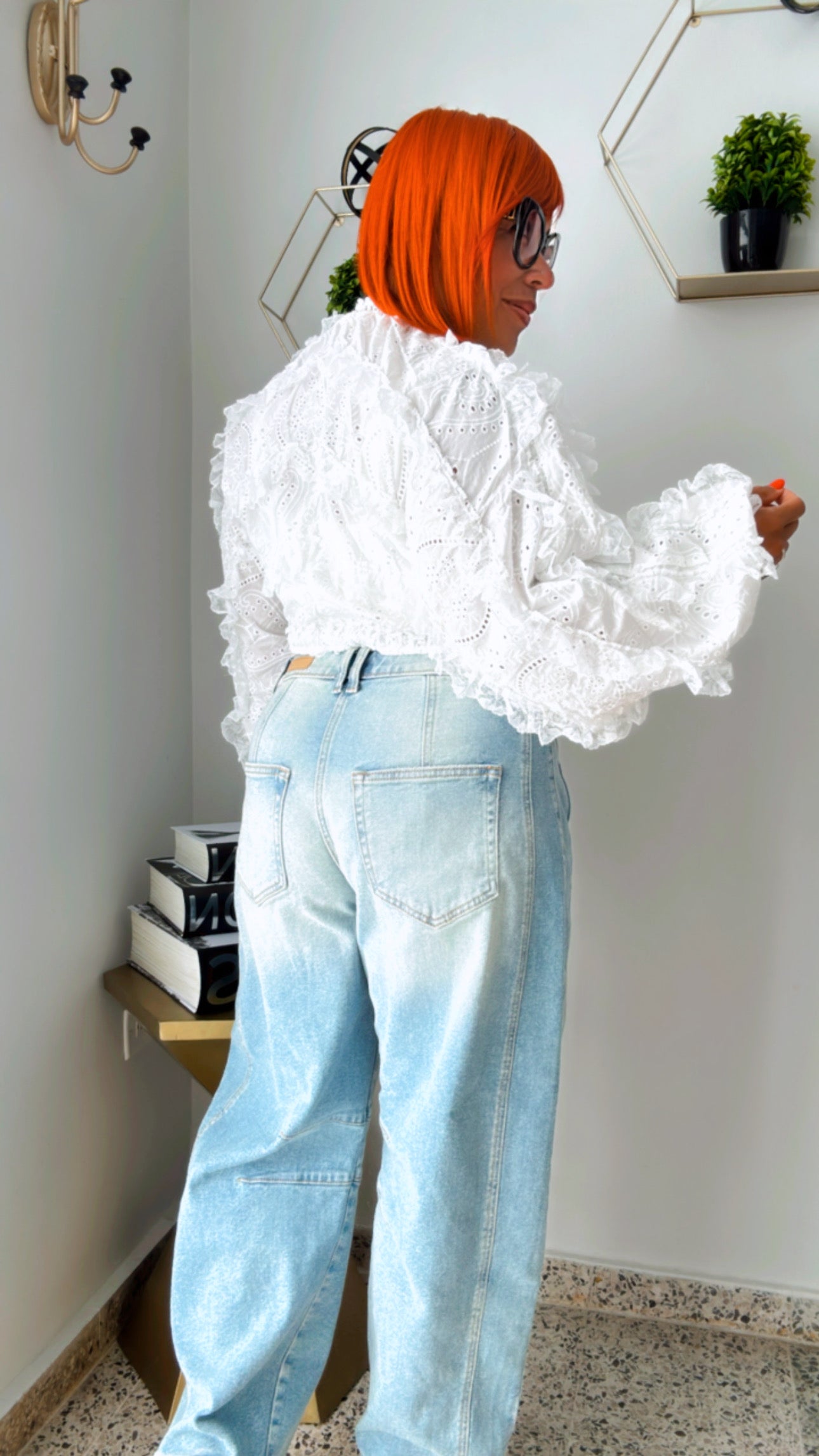 Dreamer Ruffled Eyelet Blouse