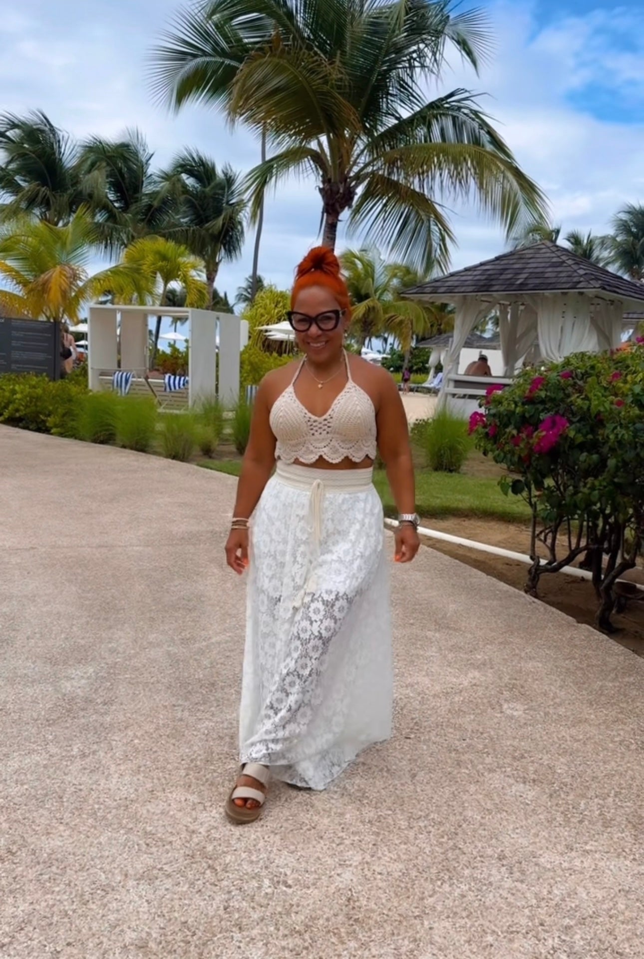 White Lace Pant (Short included)