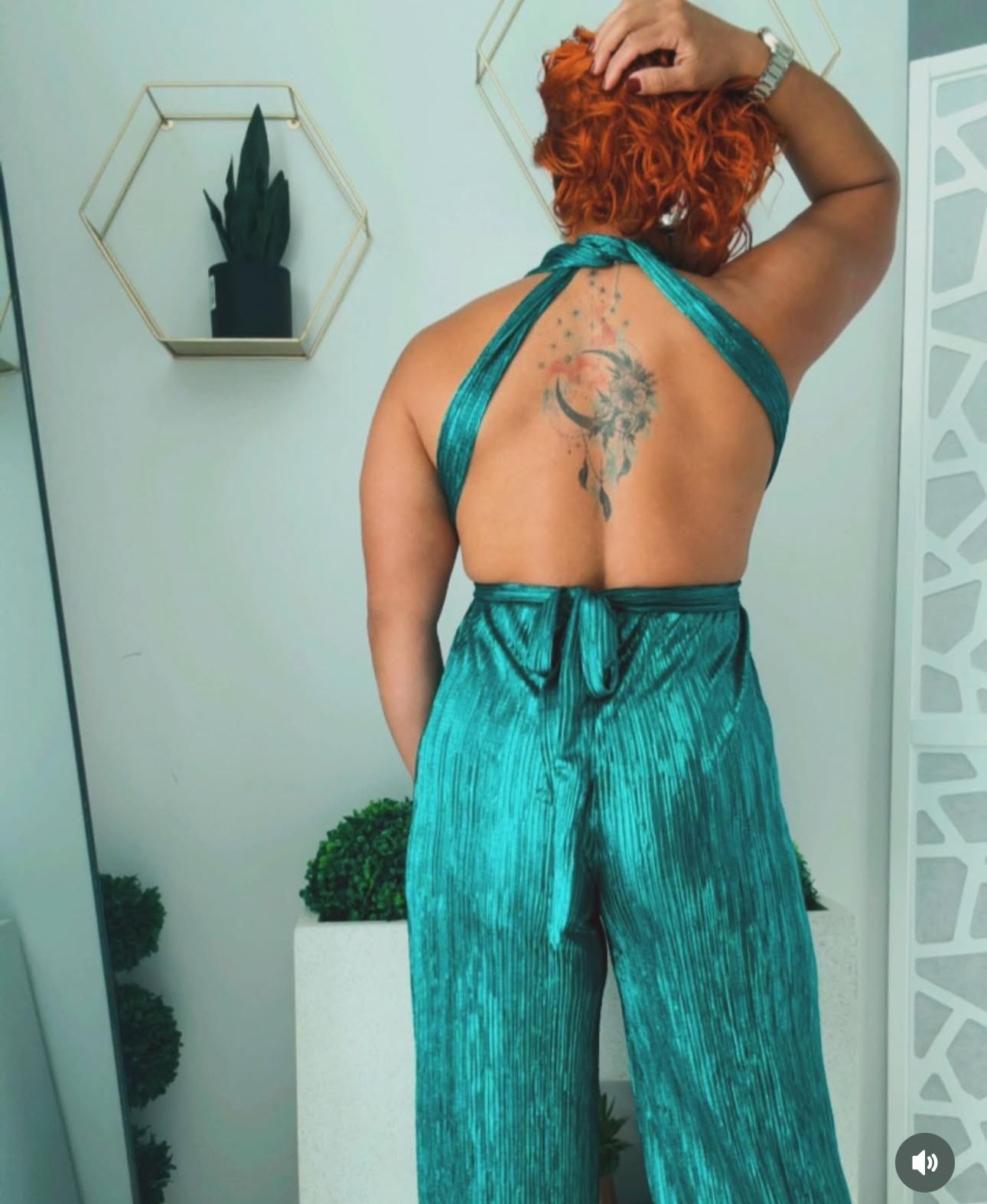 Metallic Teal Jumpsuit