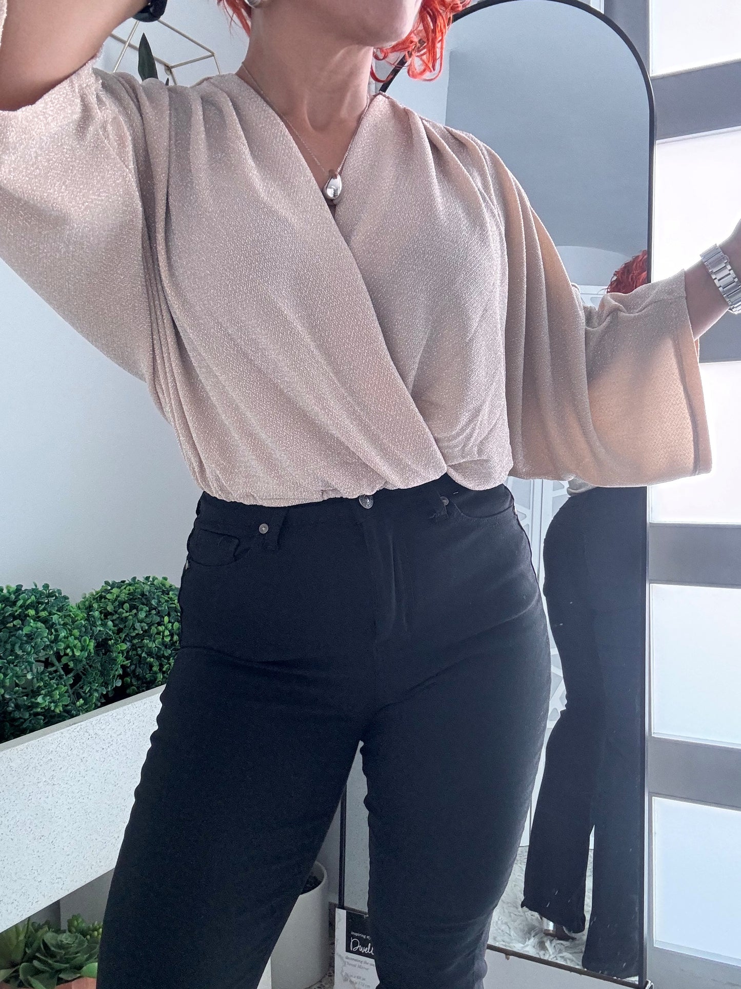 Champagne Elegance Crossover Top