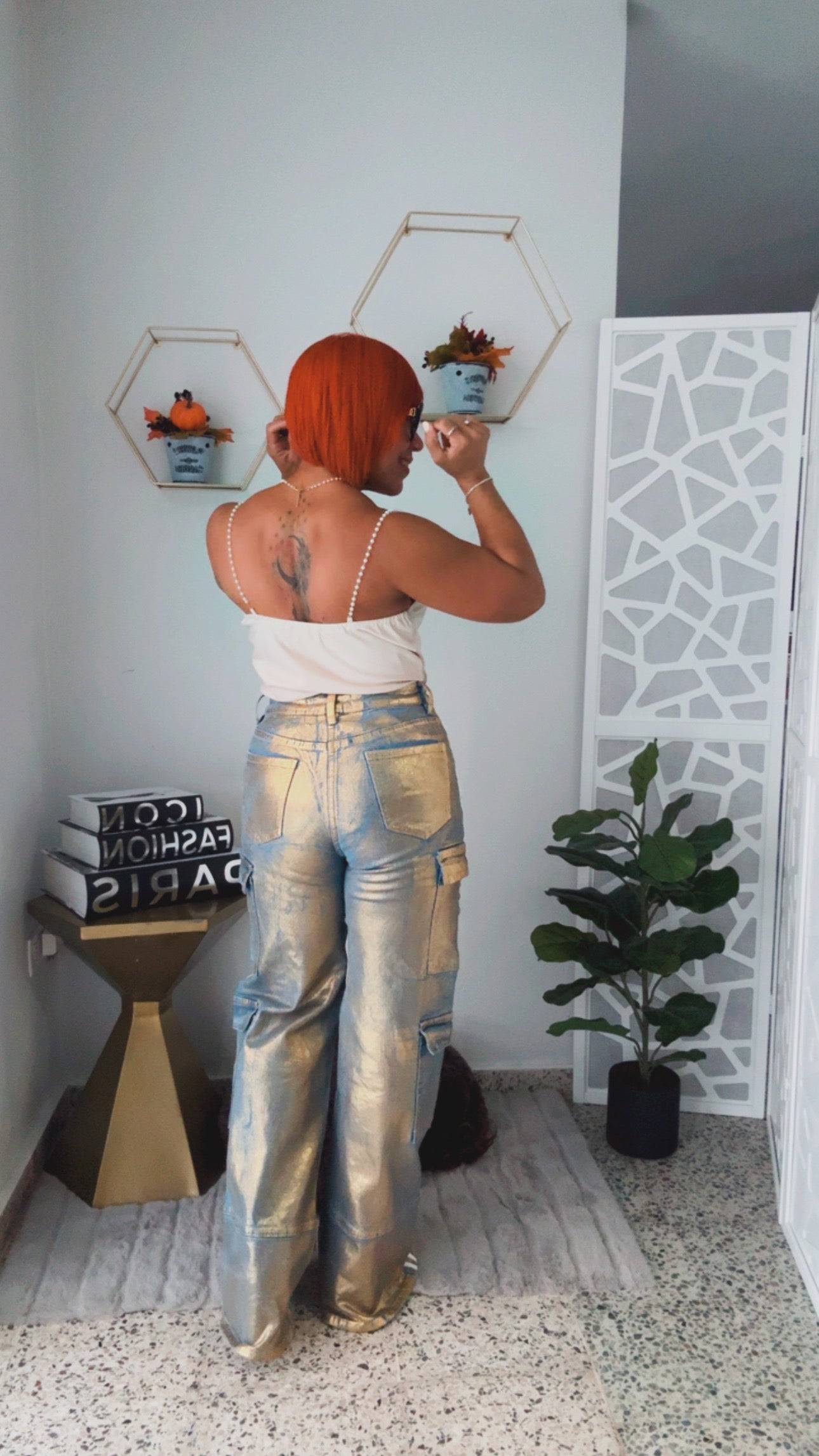 Champagne Pearls Top