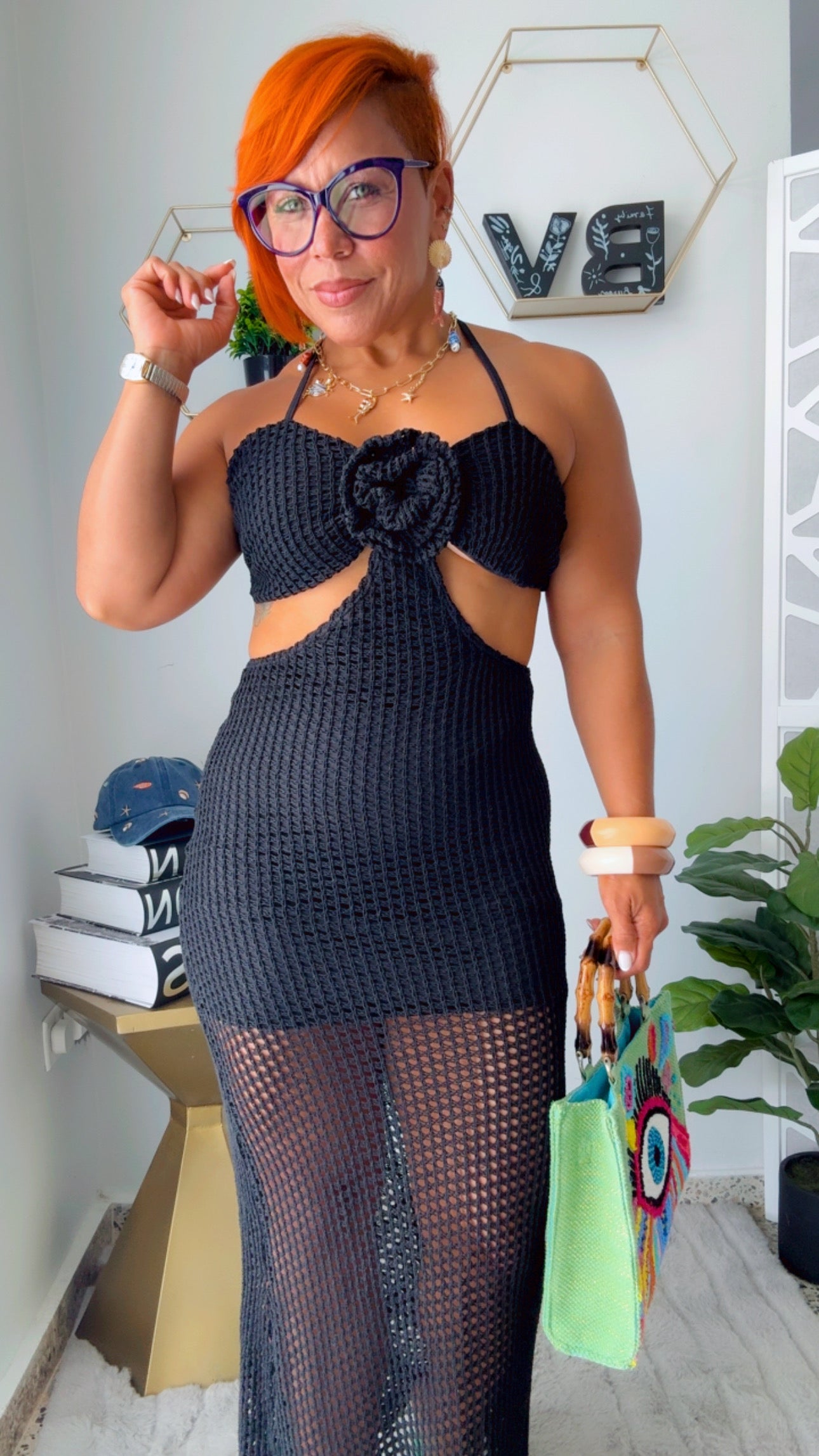 Black Crochette Dress