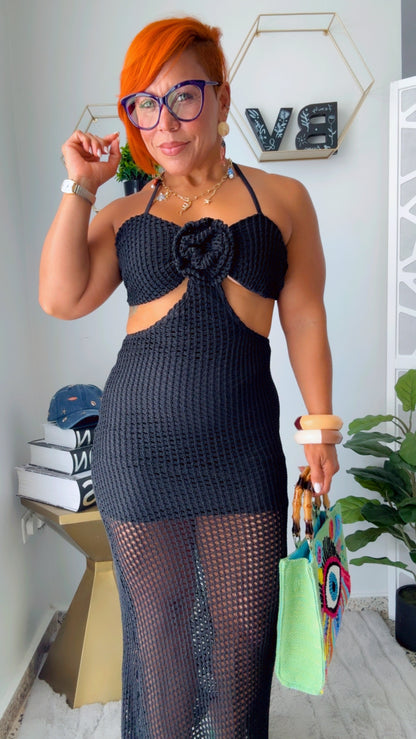 Black Crochette Dress