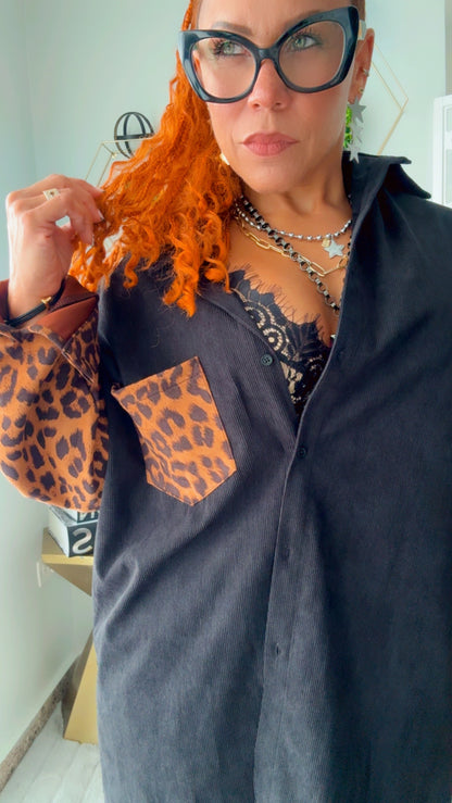 Leopard Corduroy Set