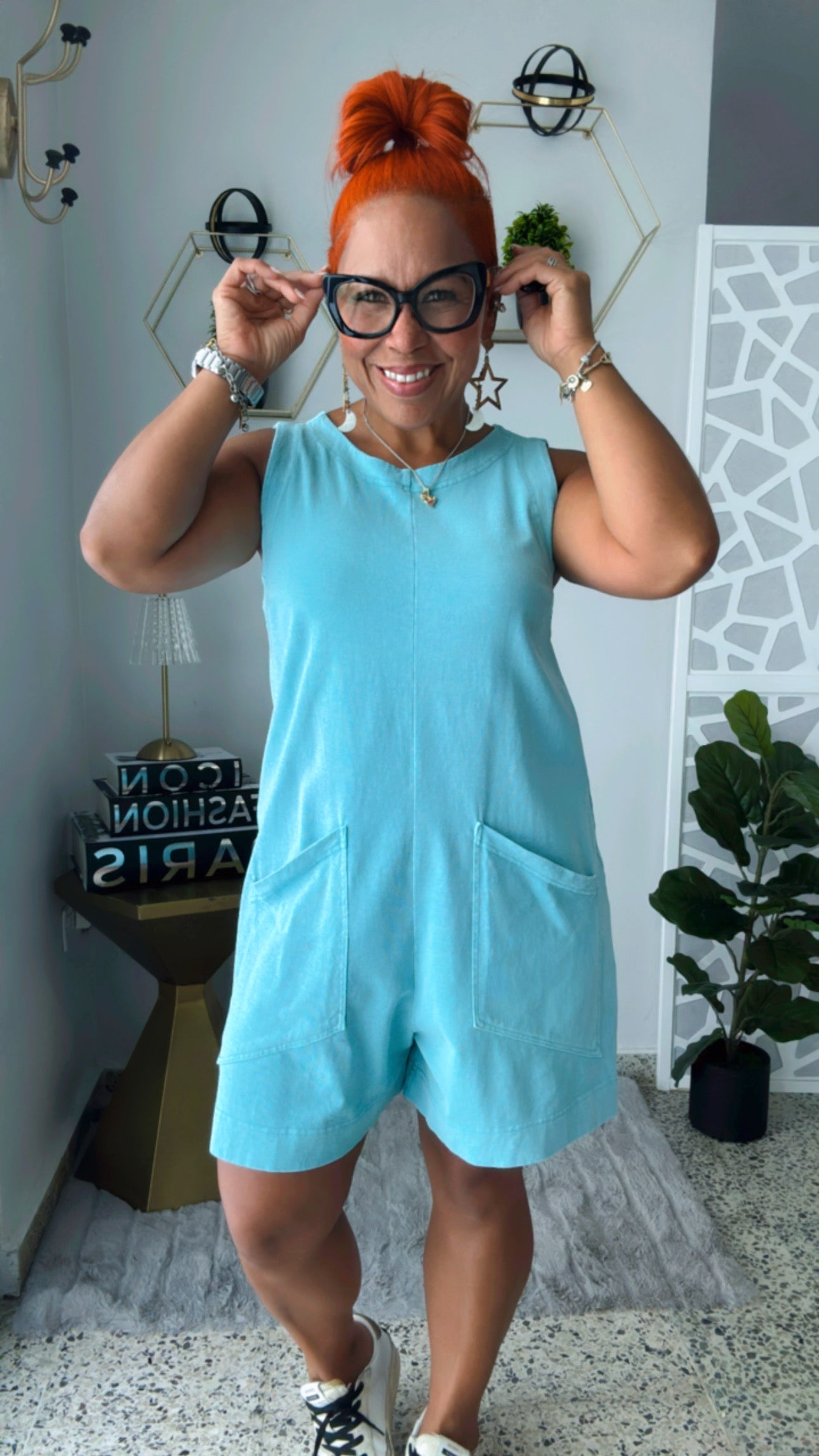 Oversized Baby Blue. Romper