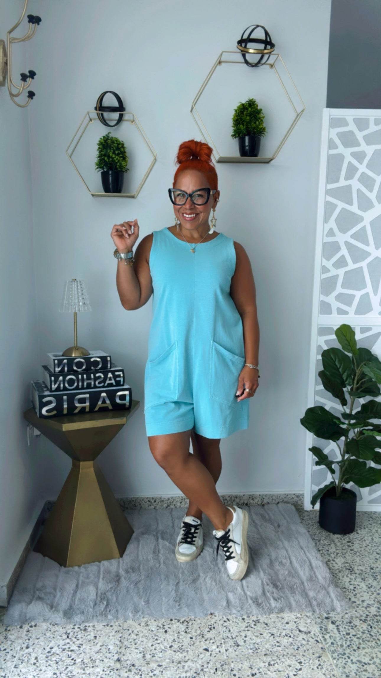 Oversized Baby Blue. Romper