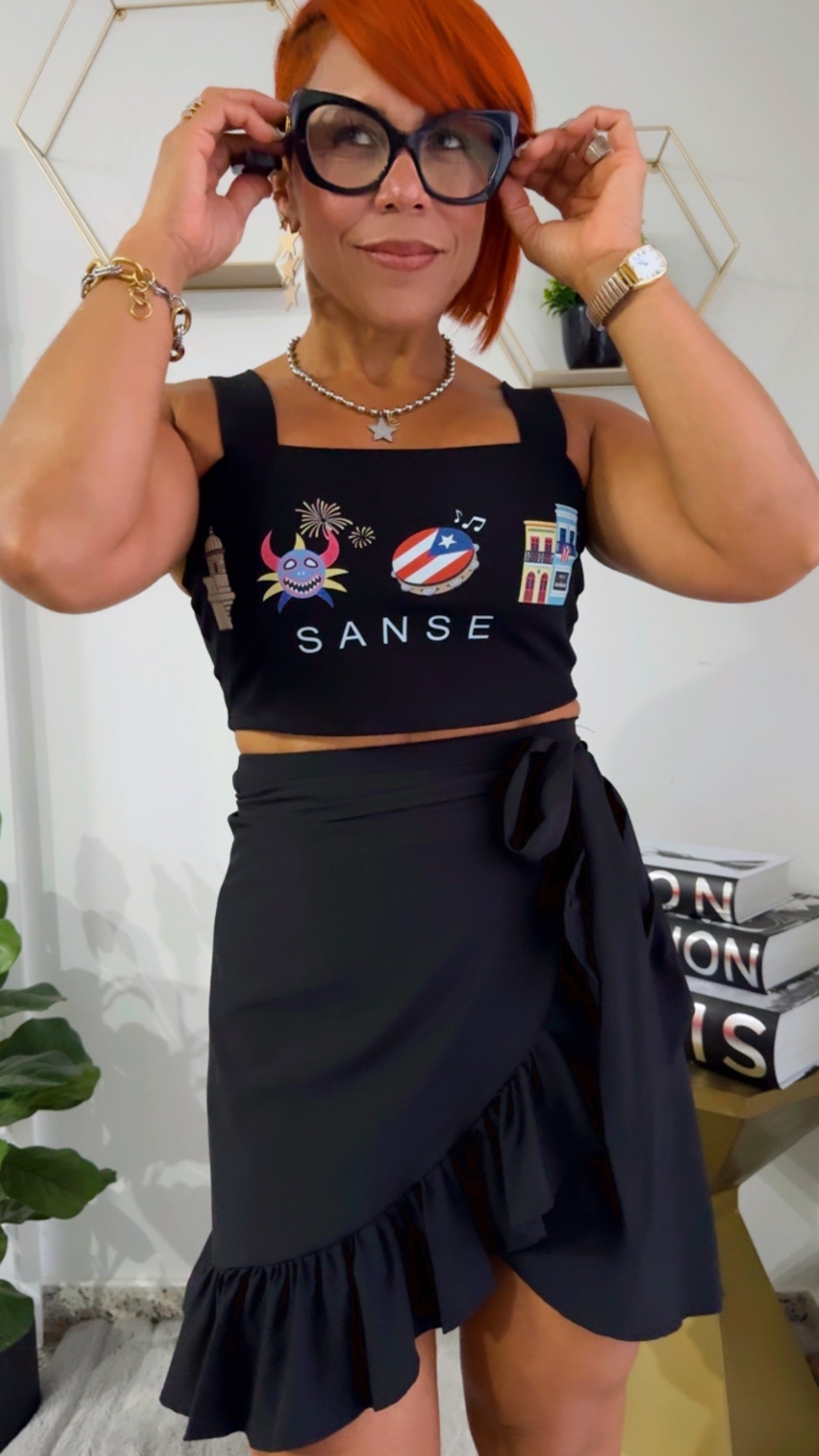 Black SANSE Crop Top