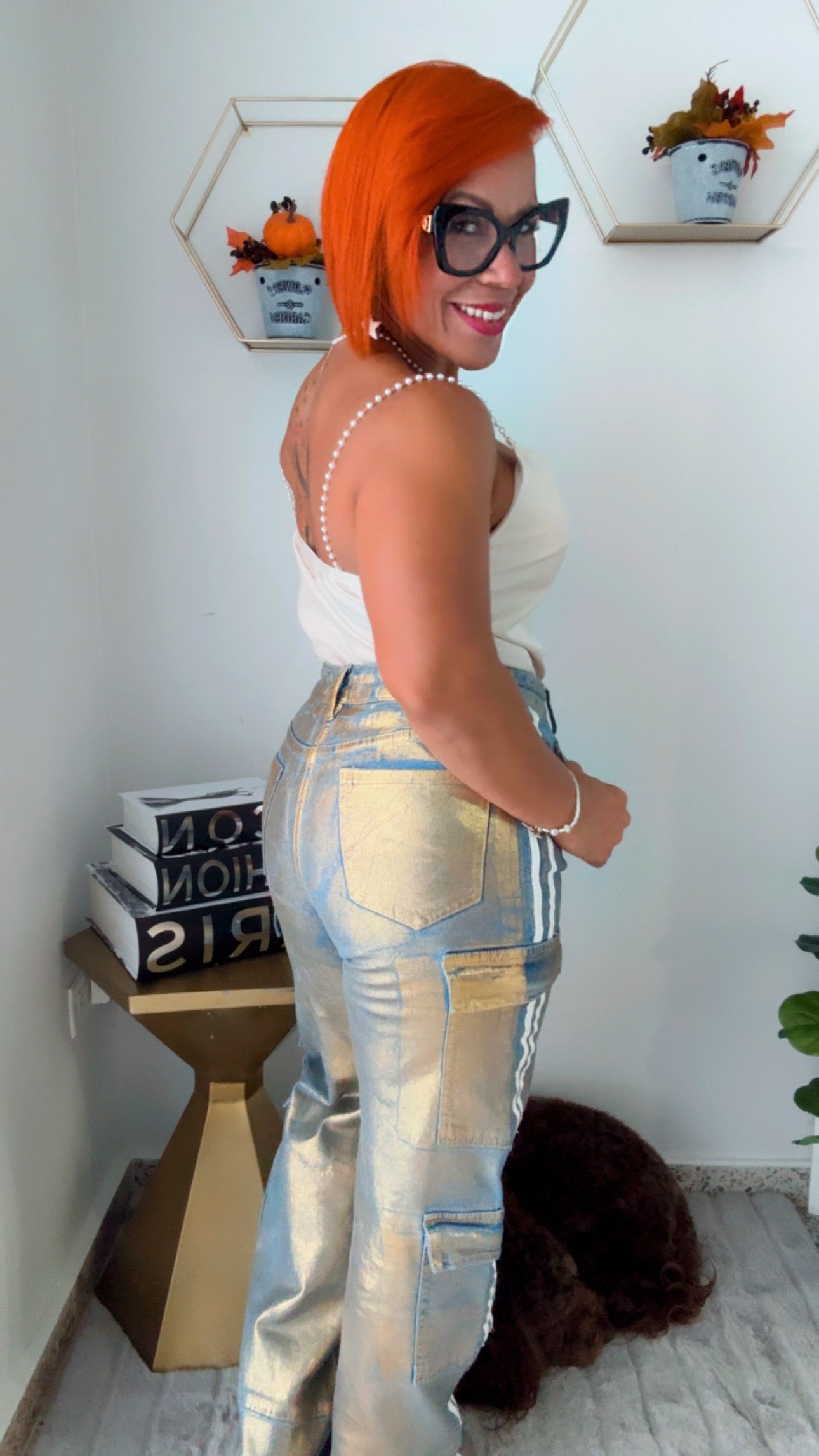 Champagne Pearls Top