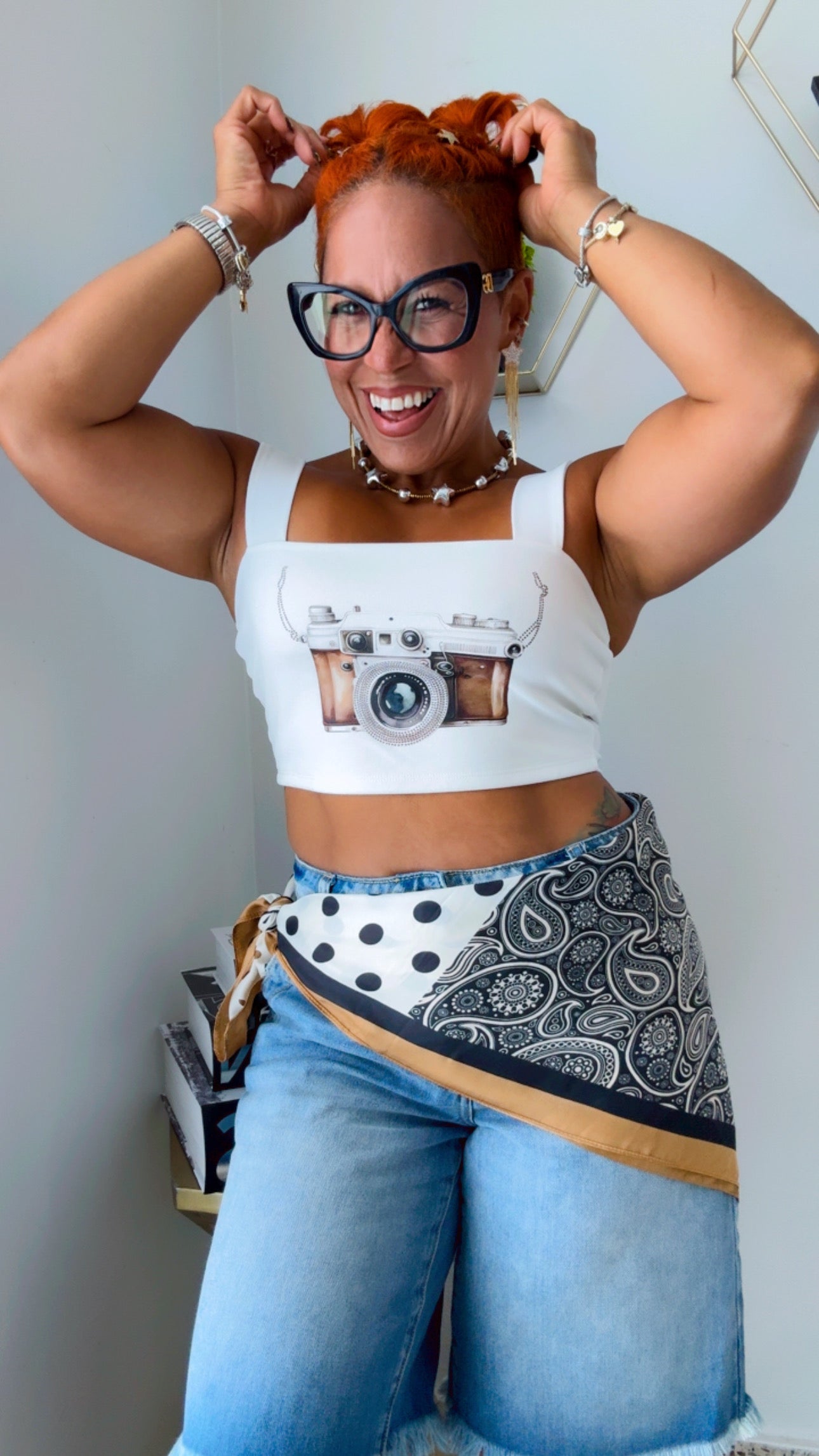 Camera Crop Top