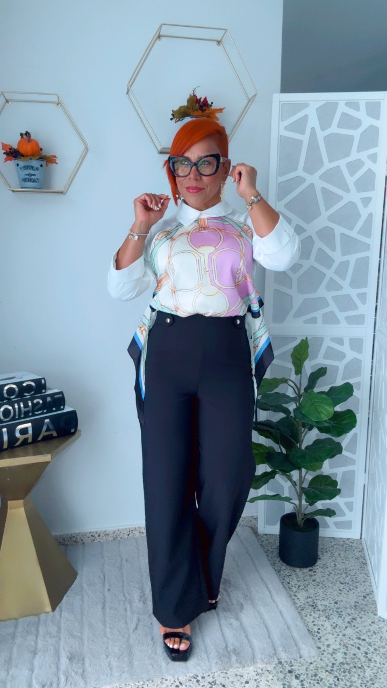 High Waist Elastic Black Pant