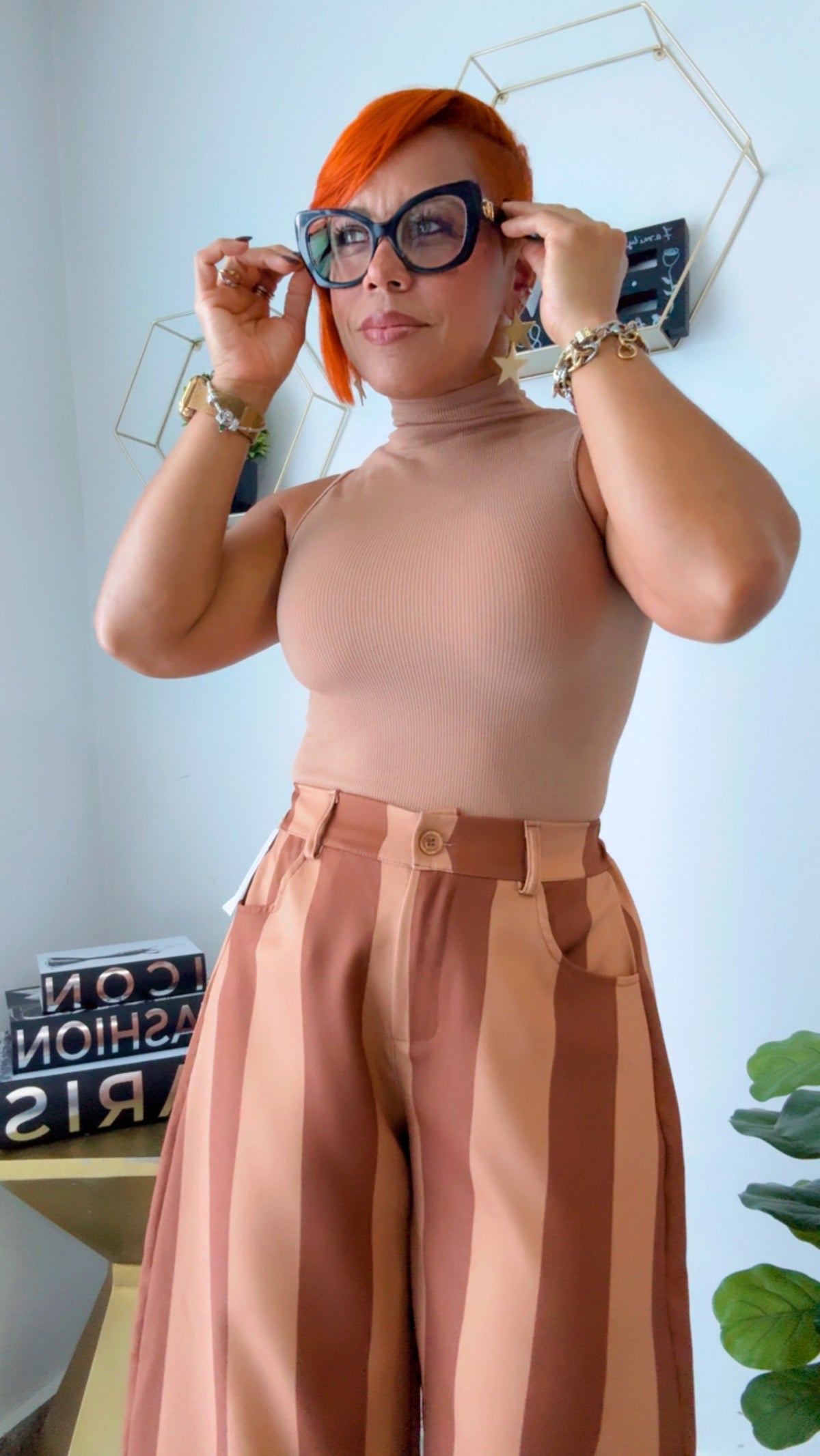 Nude Neck Basic Top