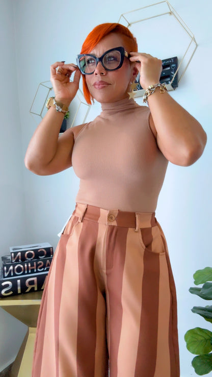 Nude Neck Basic Top