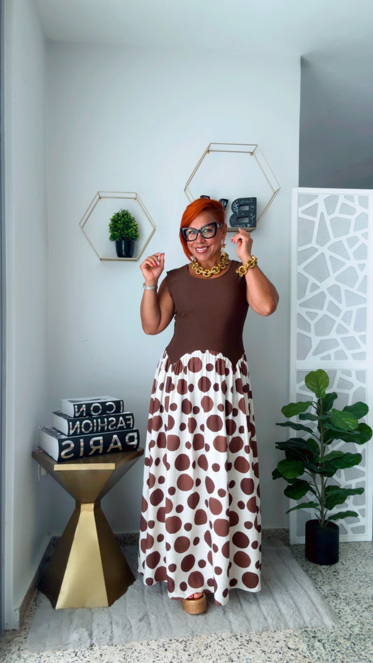 Chocolate Polka Dots Dress