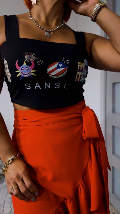 Black SANSE Crop Top