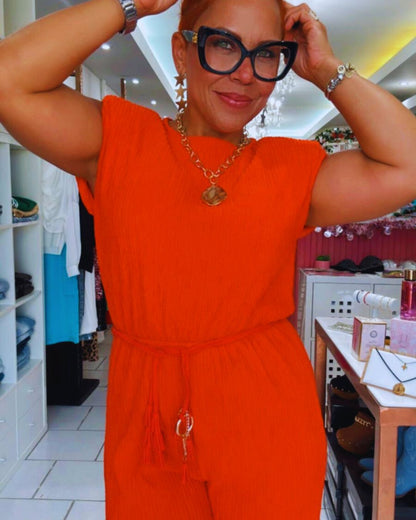 Red Cherry Tomato Jumpsuit