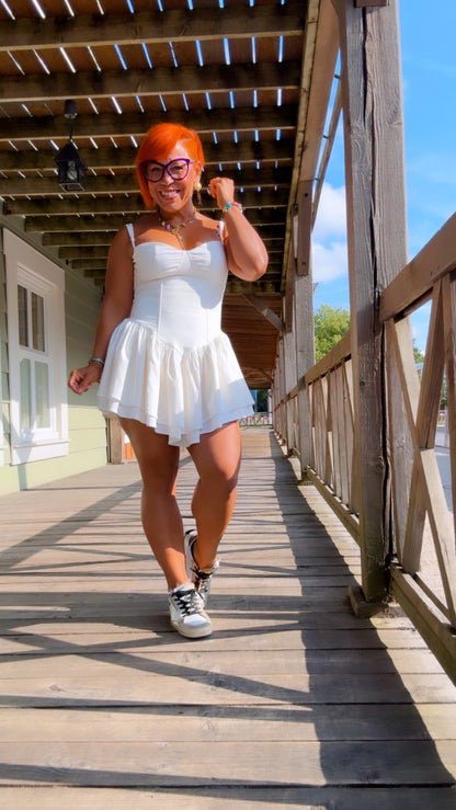 A Day in Paris White Mini Dress