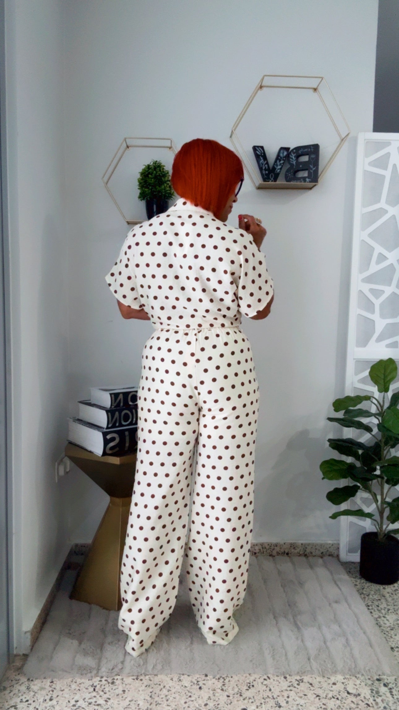Cookies and Cream Polka Dots Pant Set