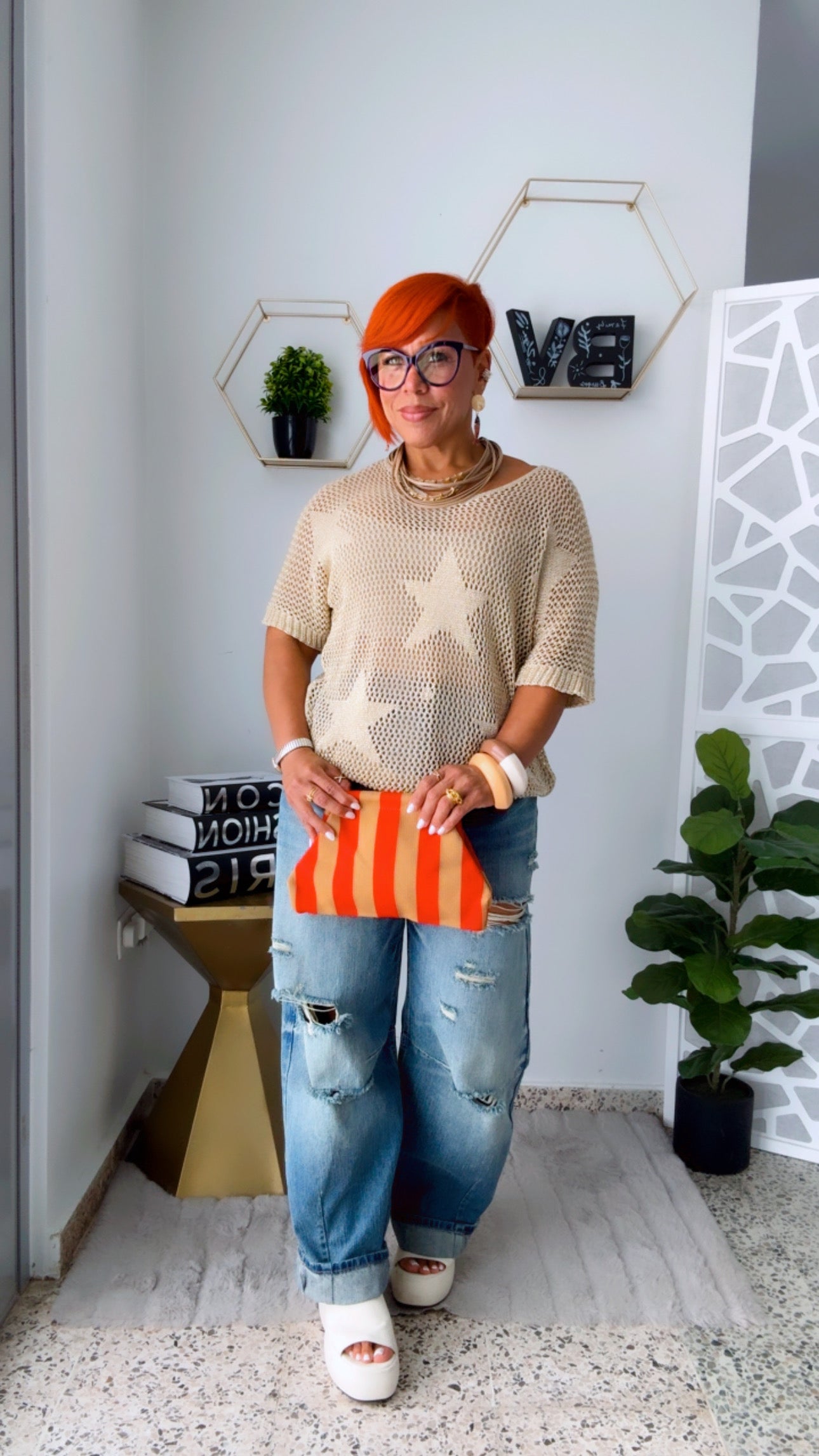 Crochet Golden Star Top - Italy