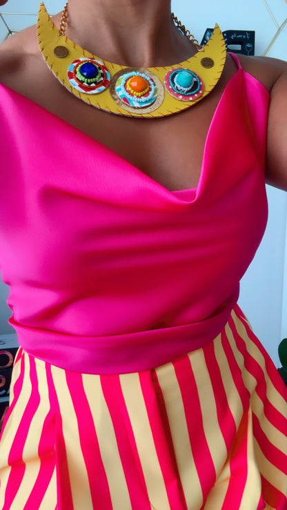 Hot Pink Satin Cami