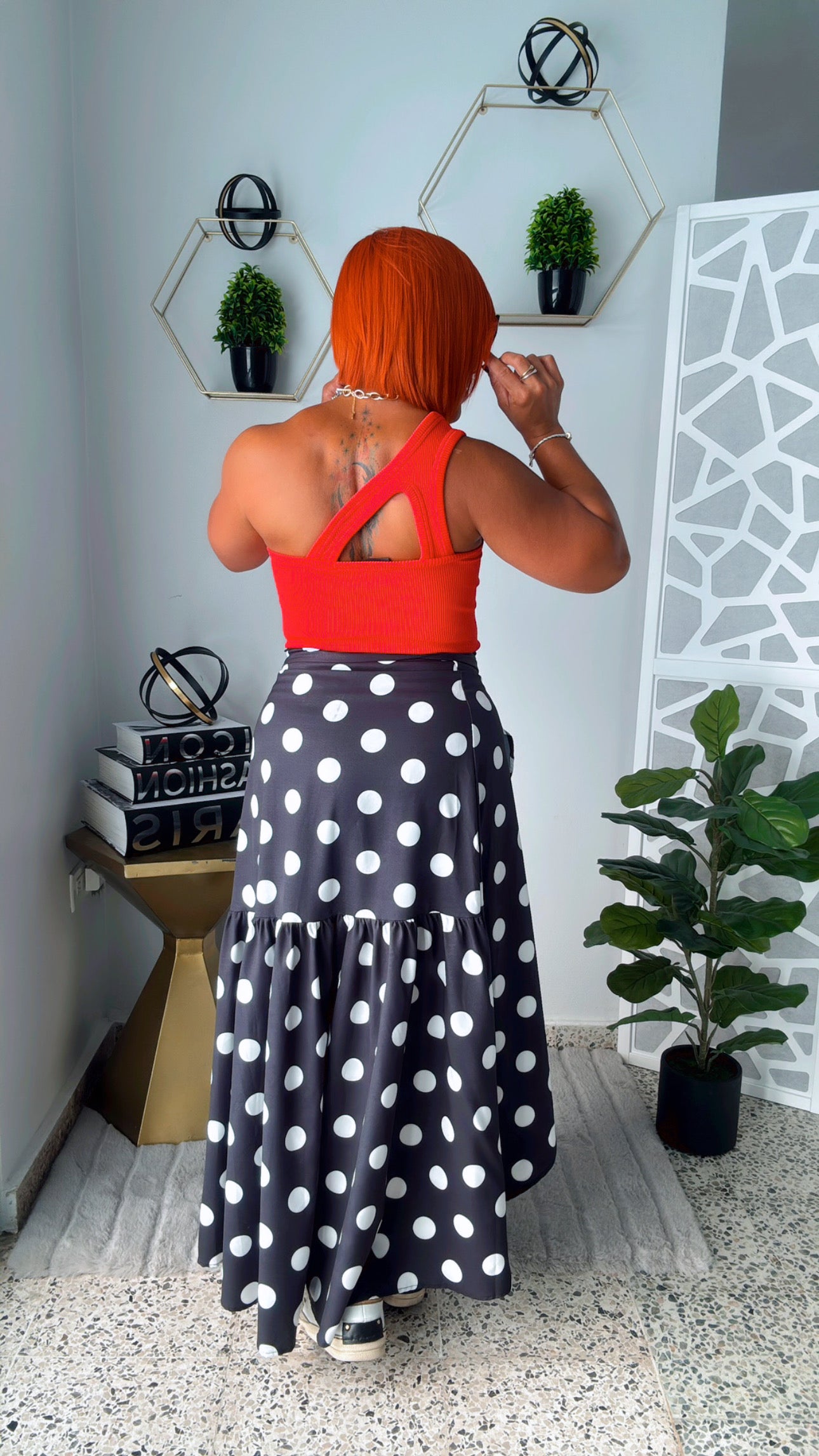 Polka Dots Wrap Around Skirt