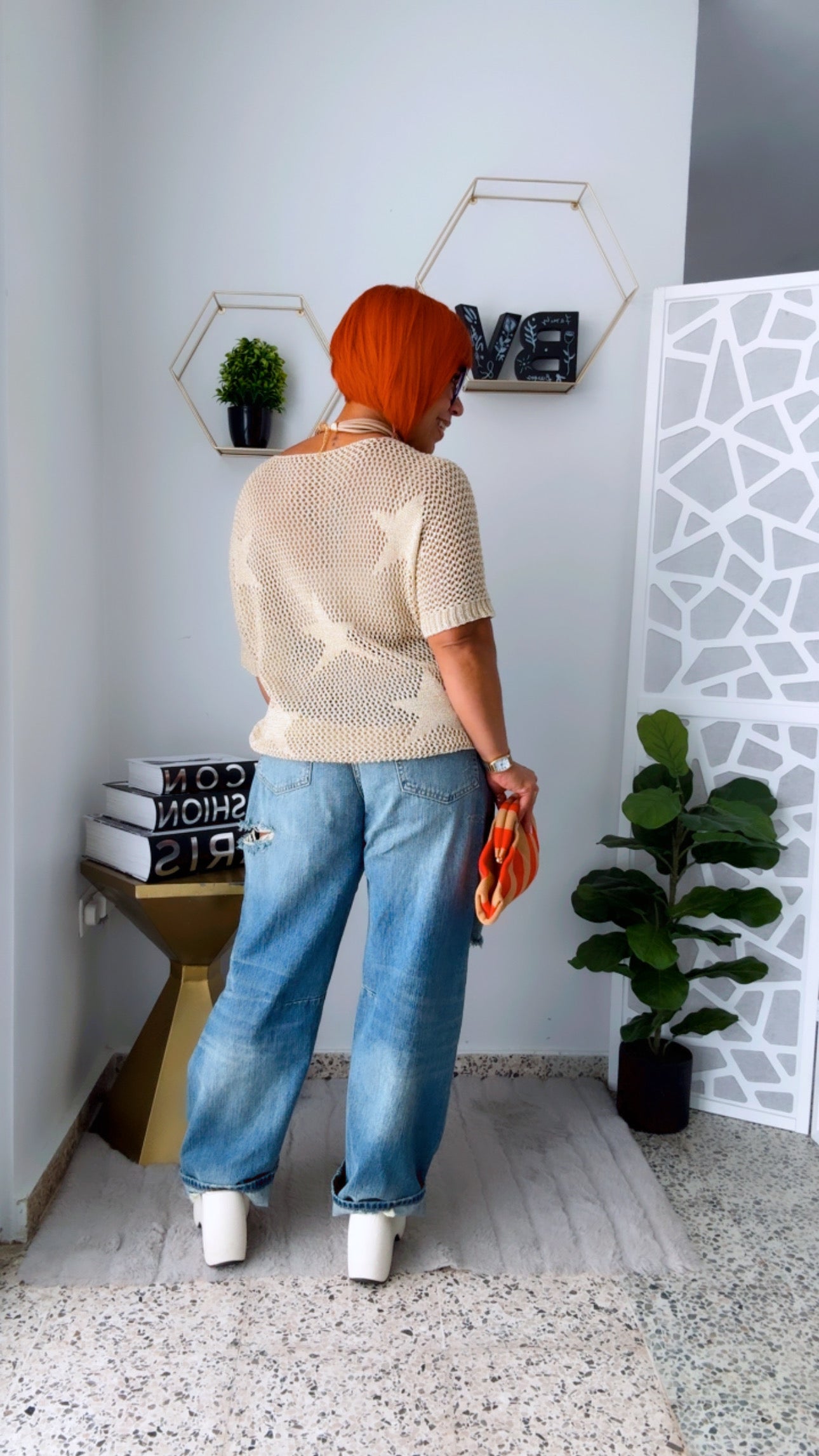 Crochet Golden Star Top - Italy