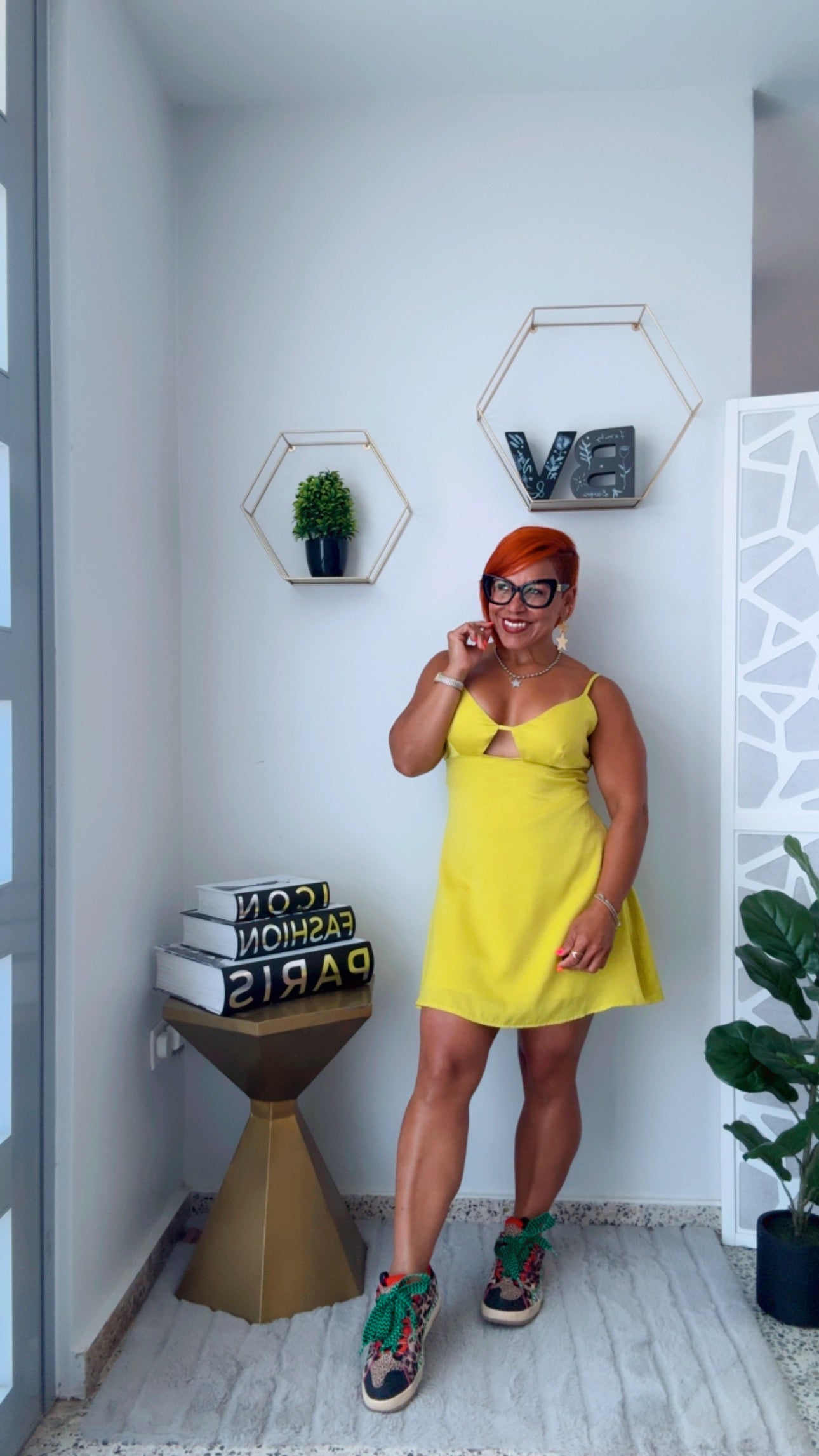 Please Lemonade 🍋 Open Back Mini Dress