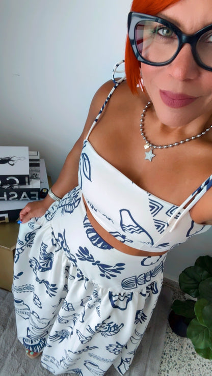 Santorini Skirt Set