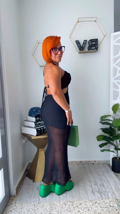 Black Crochette Dress