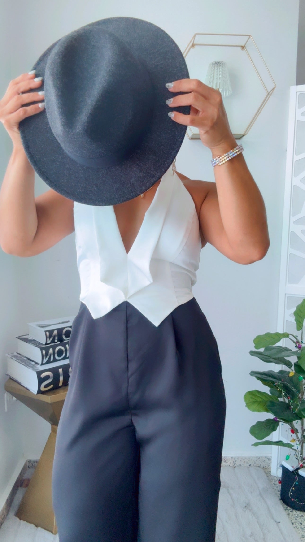 Elegant Tuxedo Jumpsuit