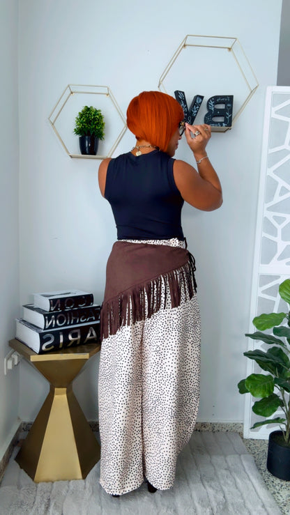 Chocolate Fringed Scarf