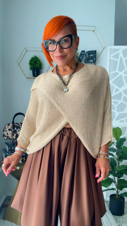 Golden Twist Front Knit
