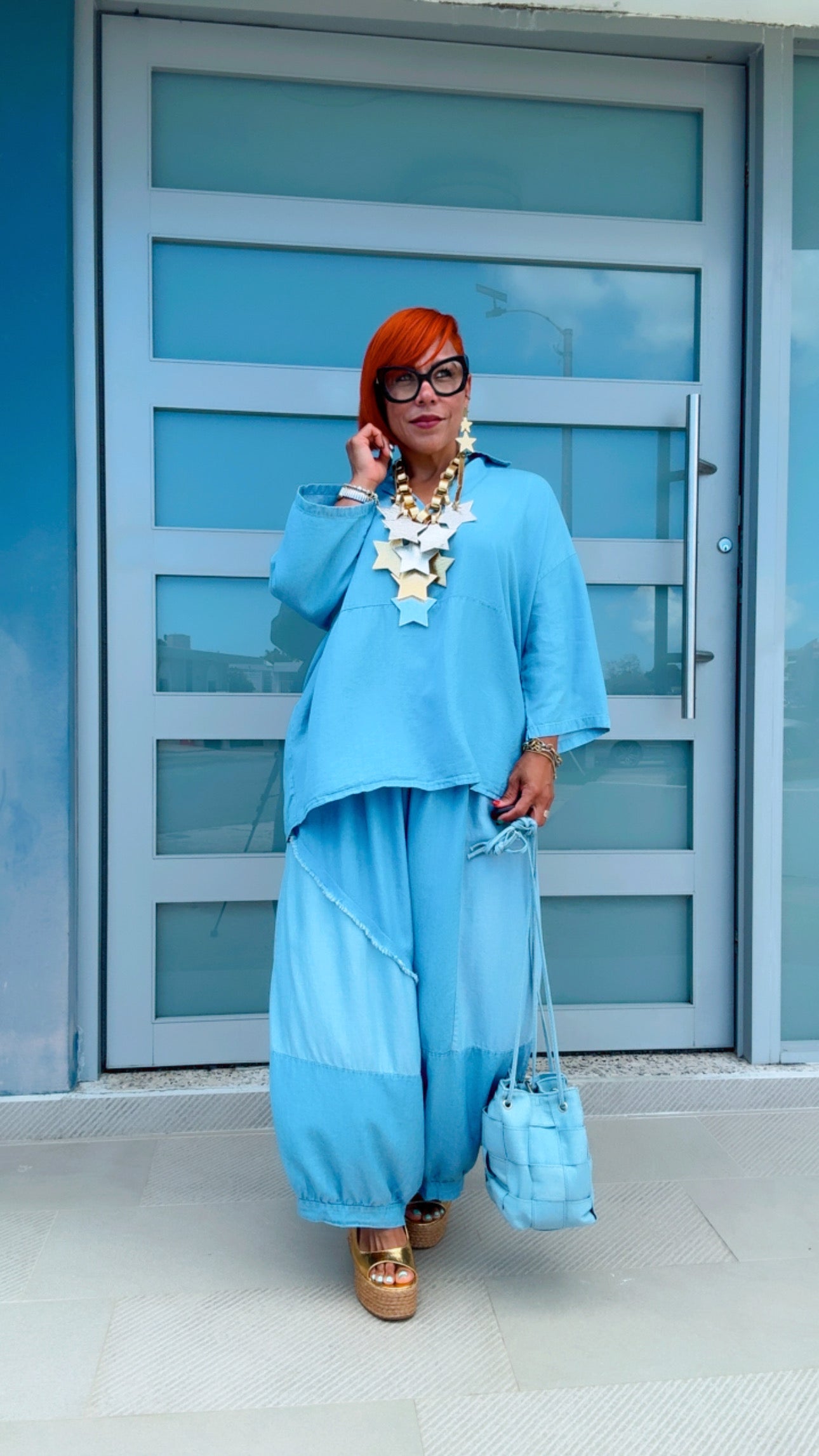 Oceana Light Blue Denim Set
